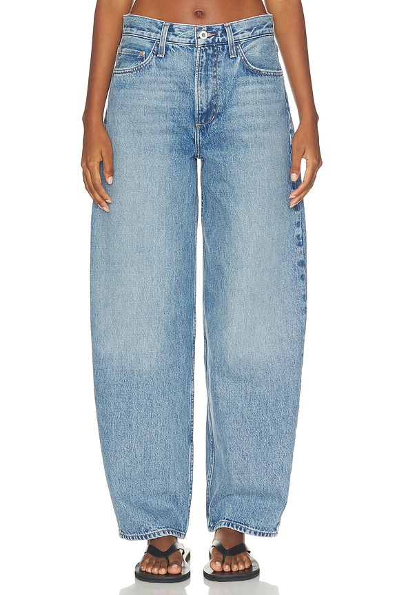 The Mercer Mid Rise Easy Barely Barrel Jean