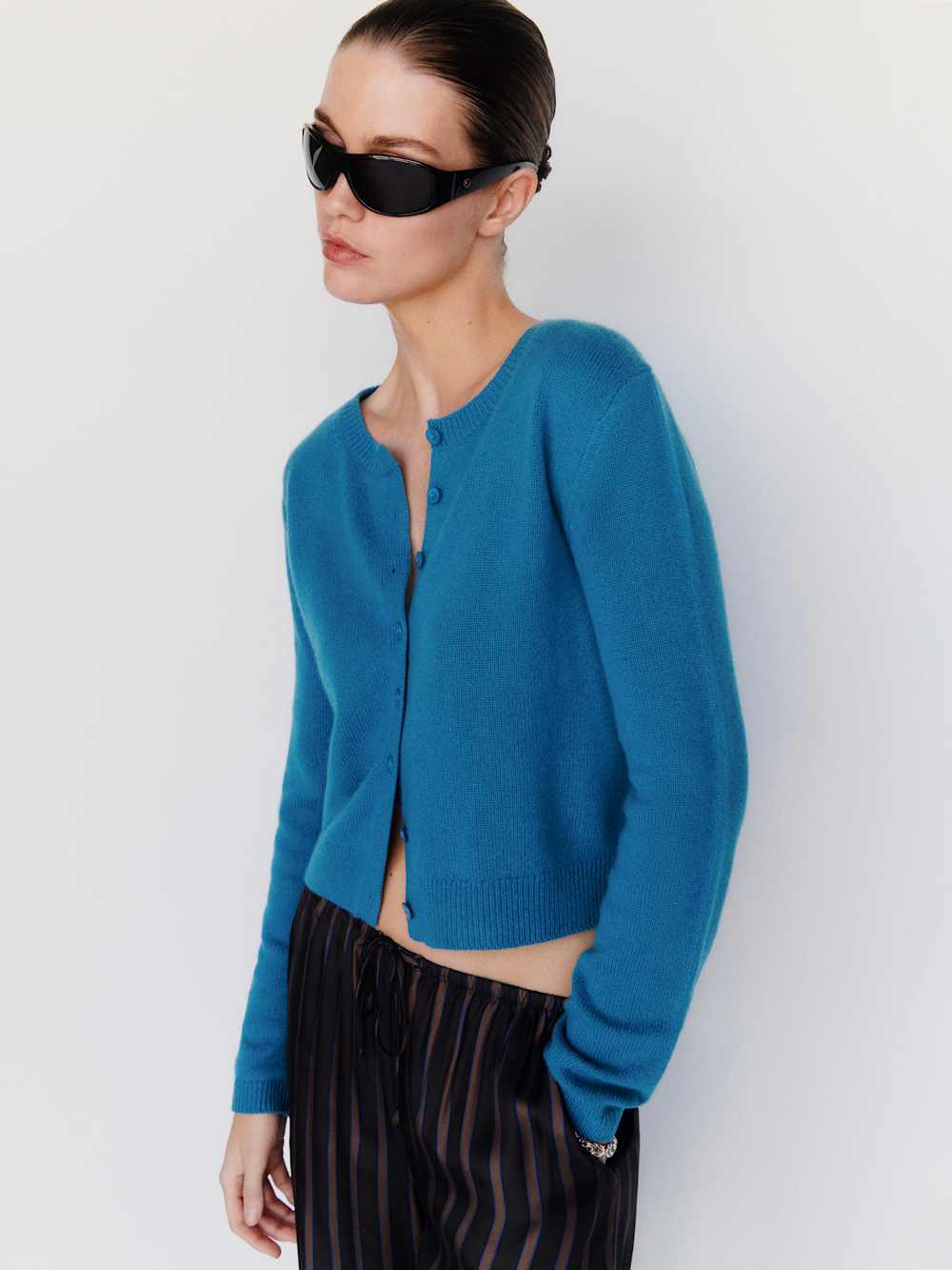 Clara Cashmere Crew Cardigan
