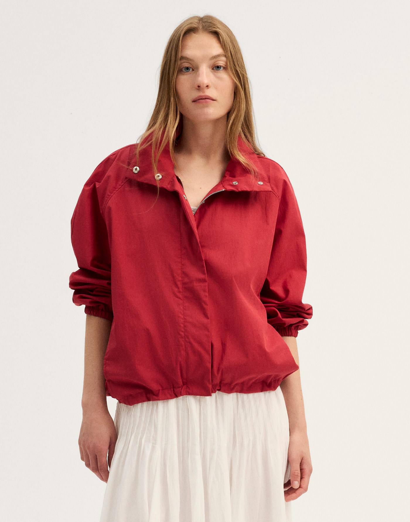 Funnel-Neck Windbreaker Jacket