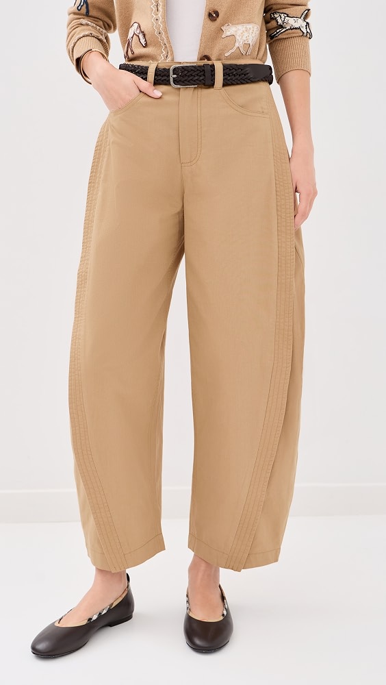 Odessa Workwear Barrel Pants - Khaki