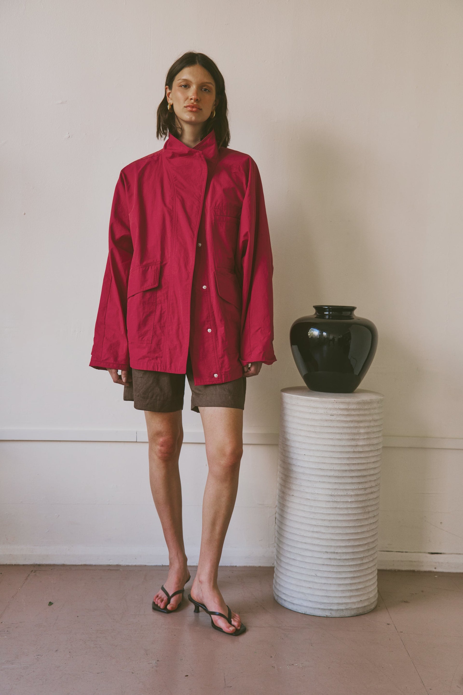 The Arden Coat in Poppy - Xs