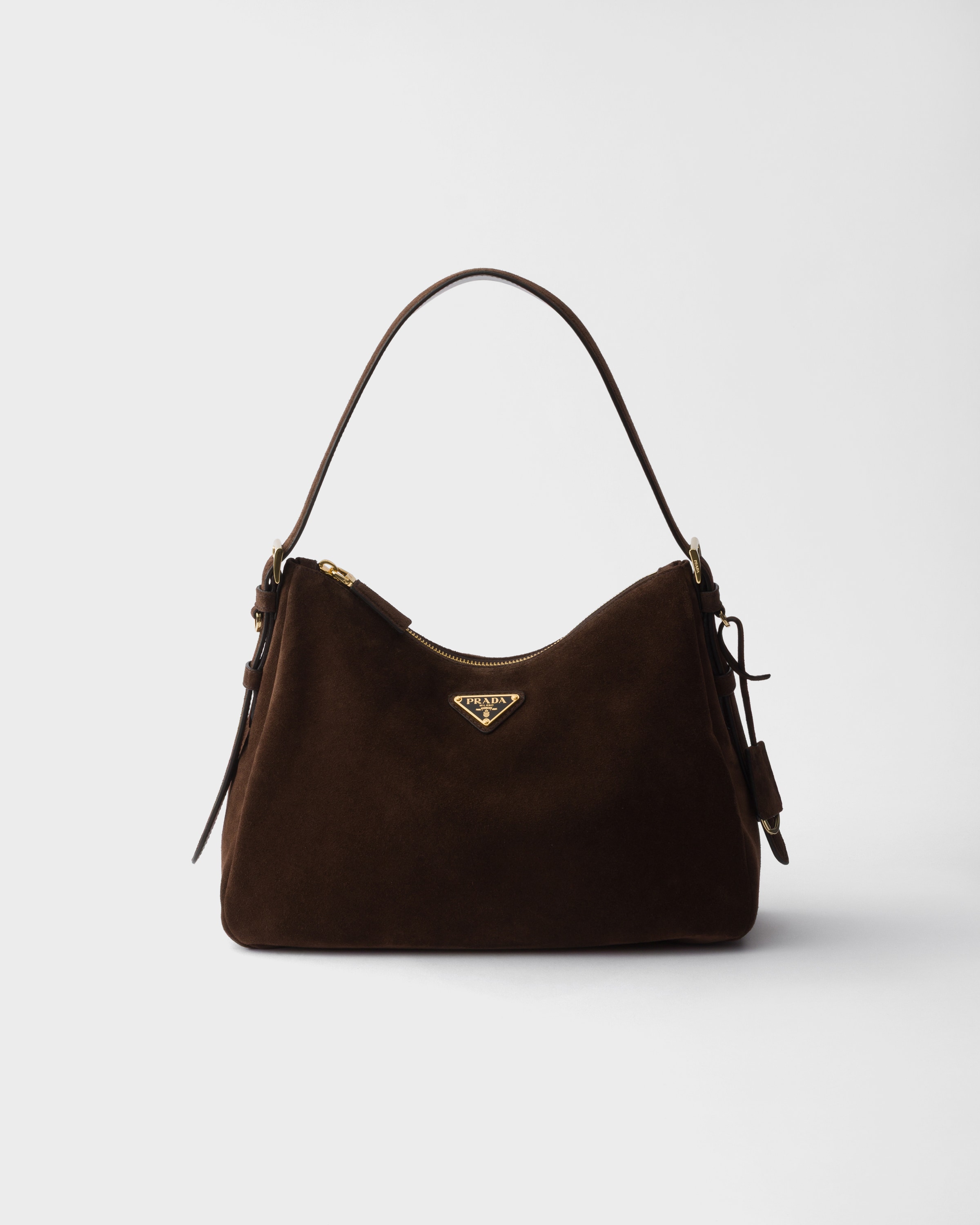 Prada Aim&eacute;e Medium Suede Shoulder Bag
