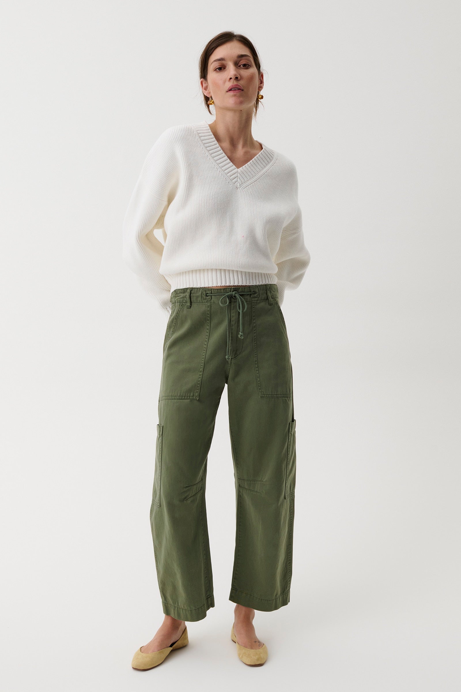 Sabrina Curved Utility Pants - Meadow - Meadow / 23