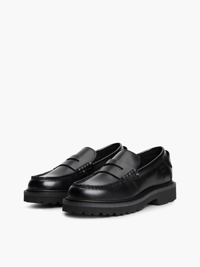 Archive Leather Contrast Penny Loafers