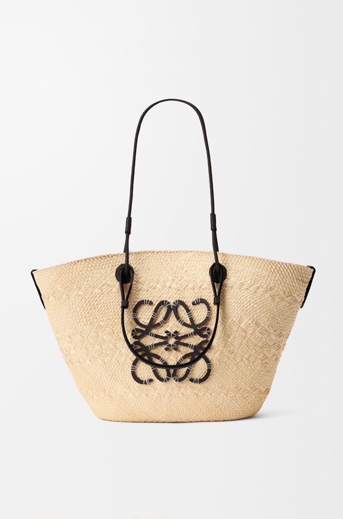 Loewe, Medium Anagram Basket bag in iraca palm and calfskin