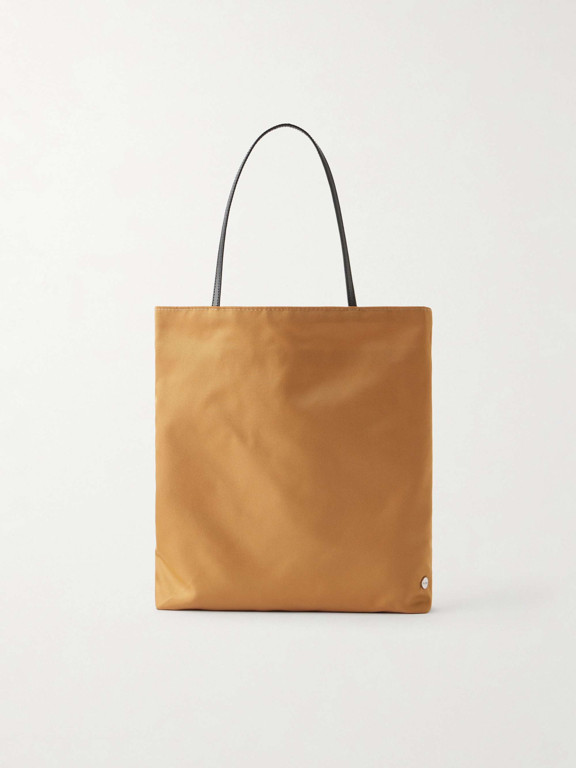 Thea Leather-Trimmed Satin-Shell Tote