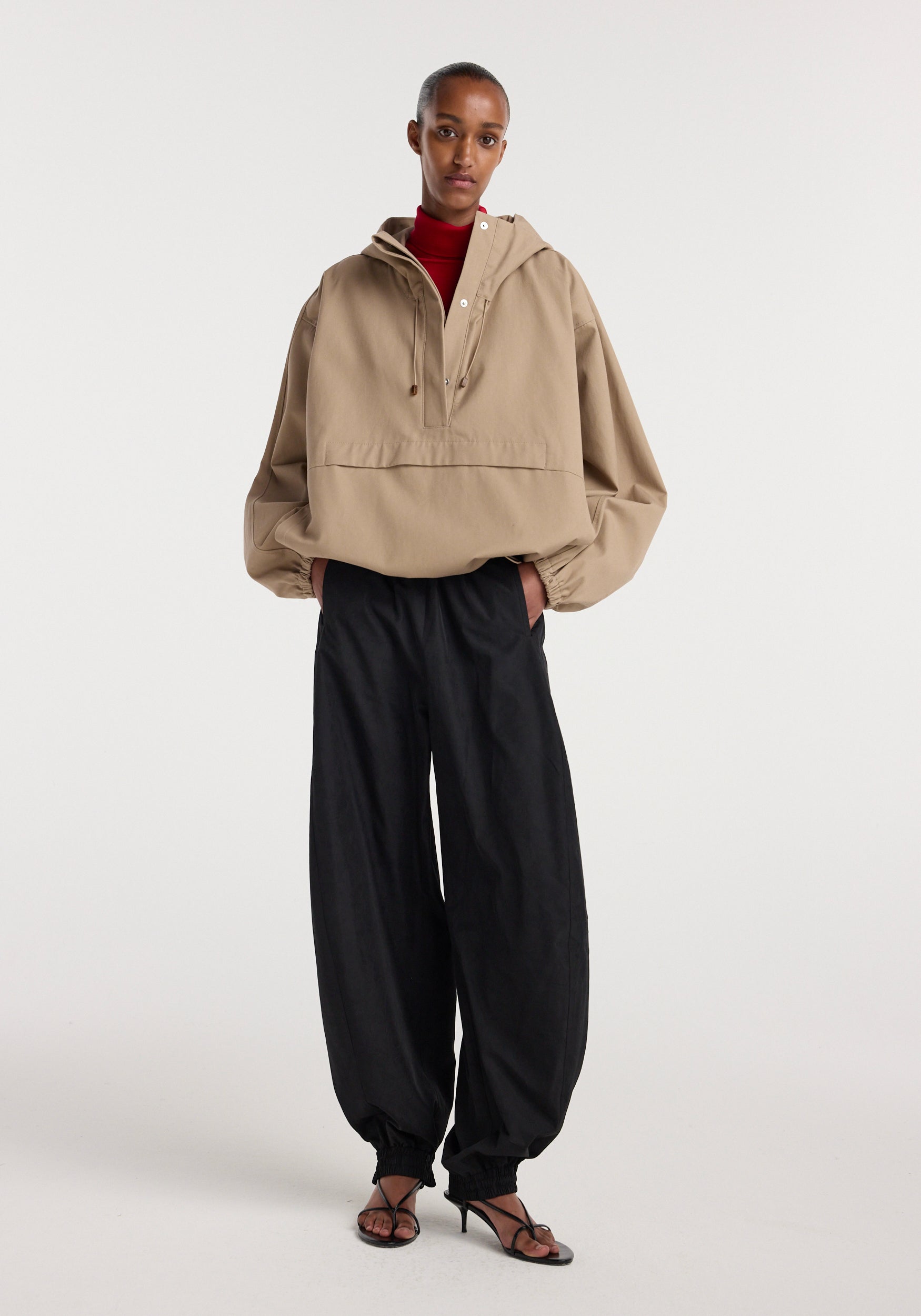 Hooded Anorak | Beige