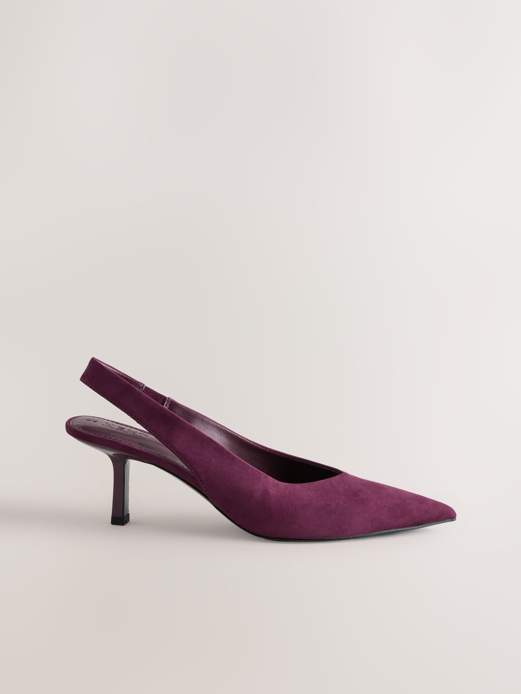Burgundy Red Forever Comfort&reg; Point Toe Slingback Heels - Size 3 Eu 35.5