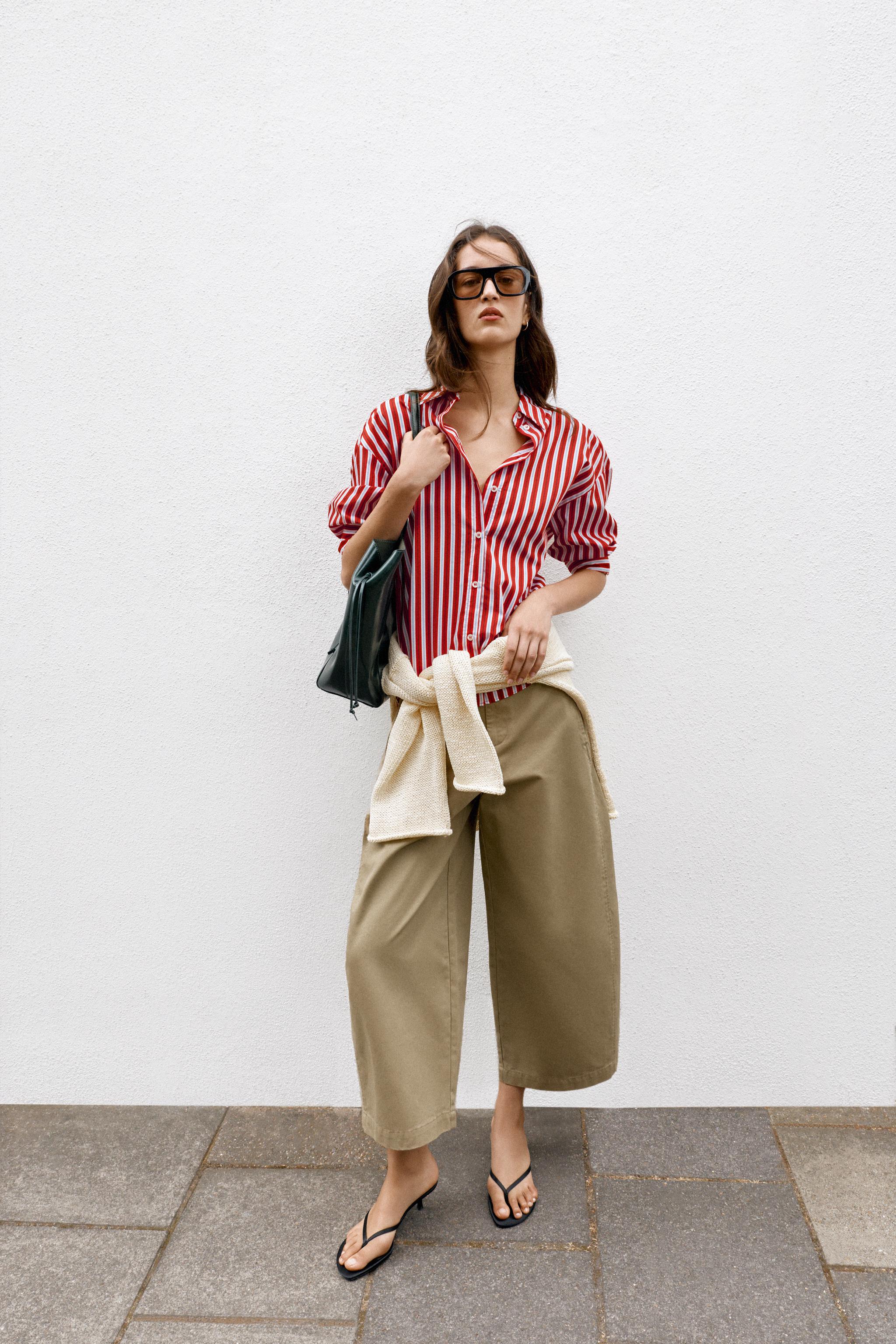 Striped Shirt - White / Red - Xs