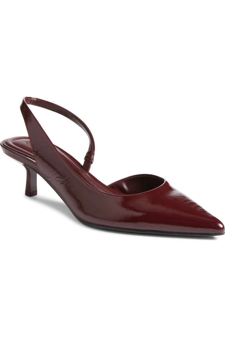 Corina Slingback Half D'orsay Pointed Toe Kitten Heel Pump