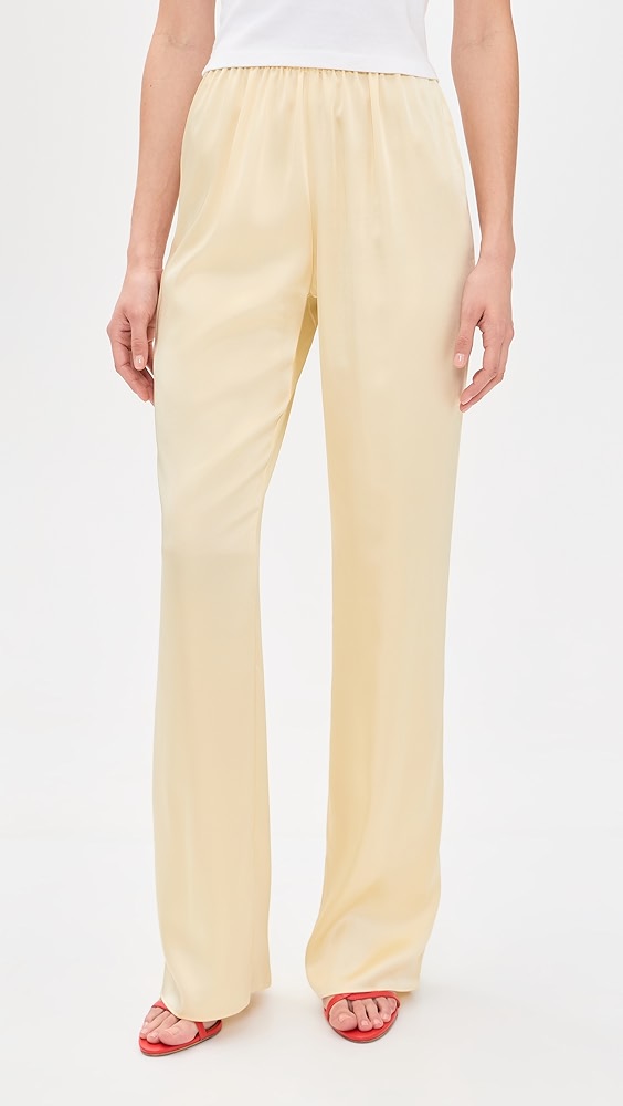 Lillian Satin Pants - Butter