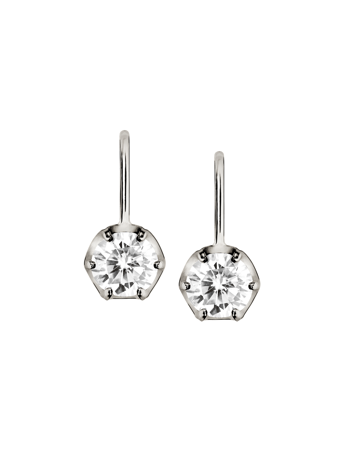 Cecilia Earrings in Moissanite, Sterling Silver