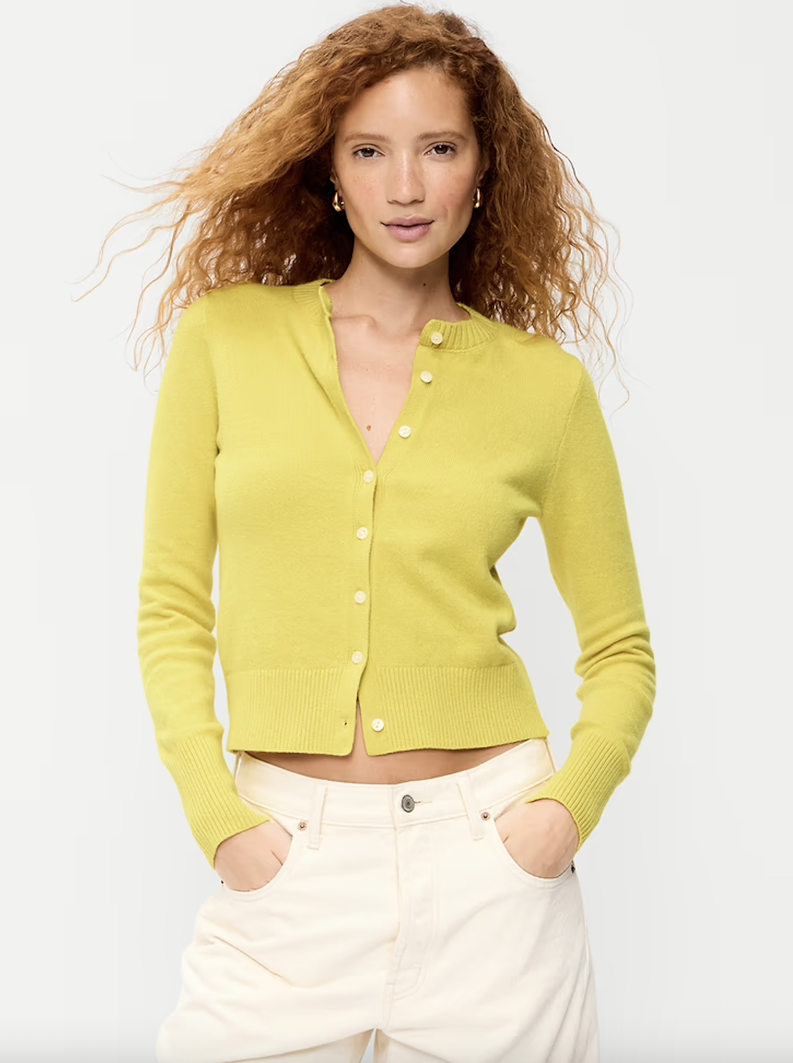 Old Navy Sosoft Cropped Crew-Neck Cardigan