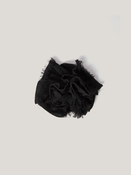 Ruffle Corsage Brooch | Black