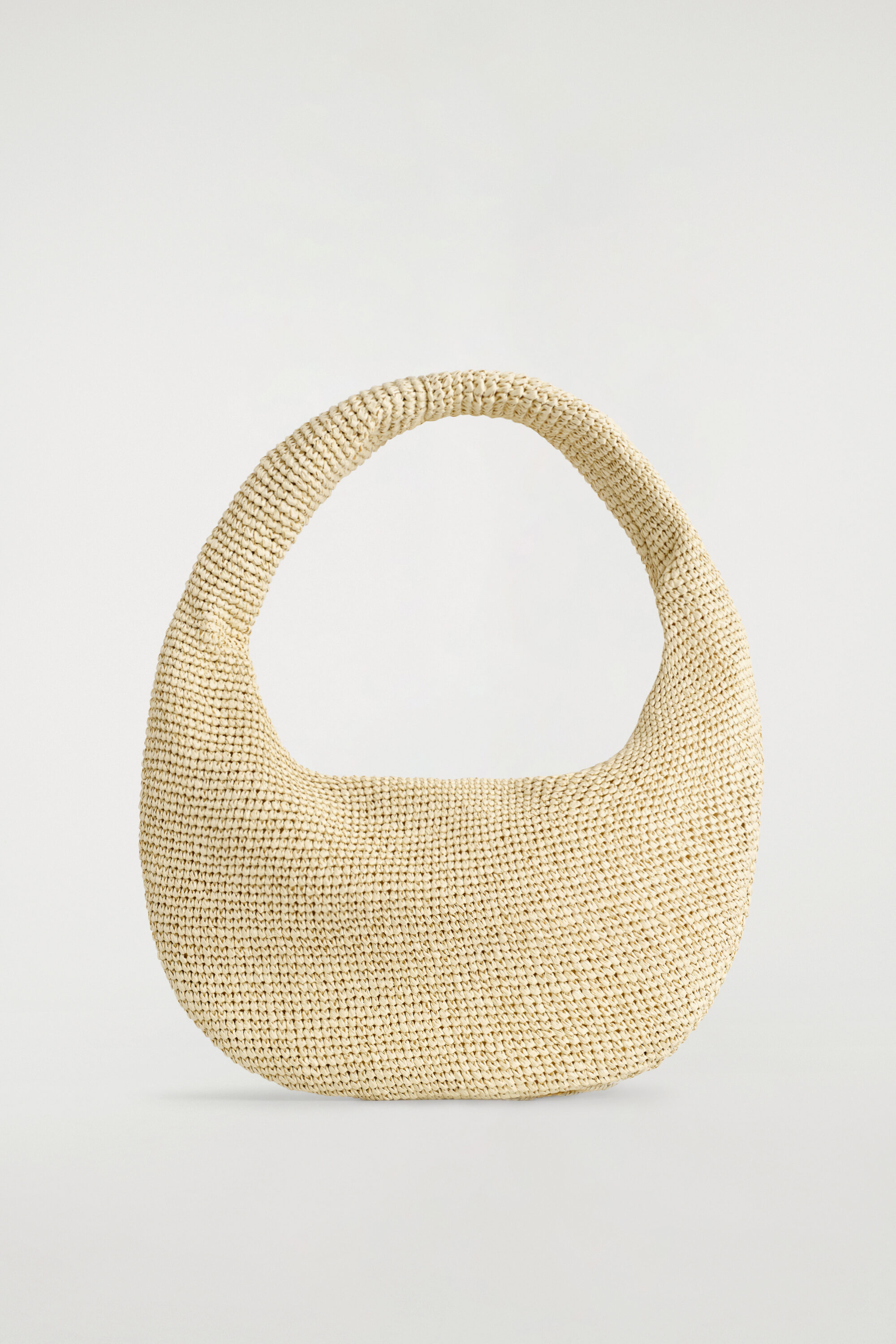 Curved Shoulder Bag - Straw