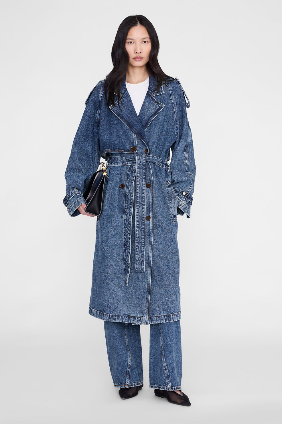 Rickie Maxi Trench - Cabana Blue