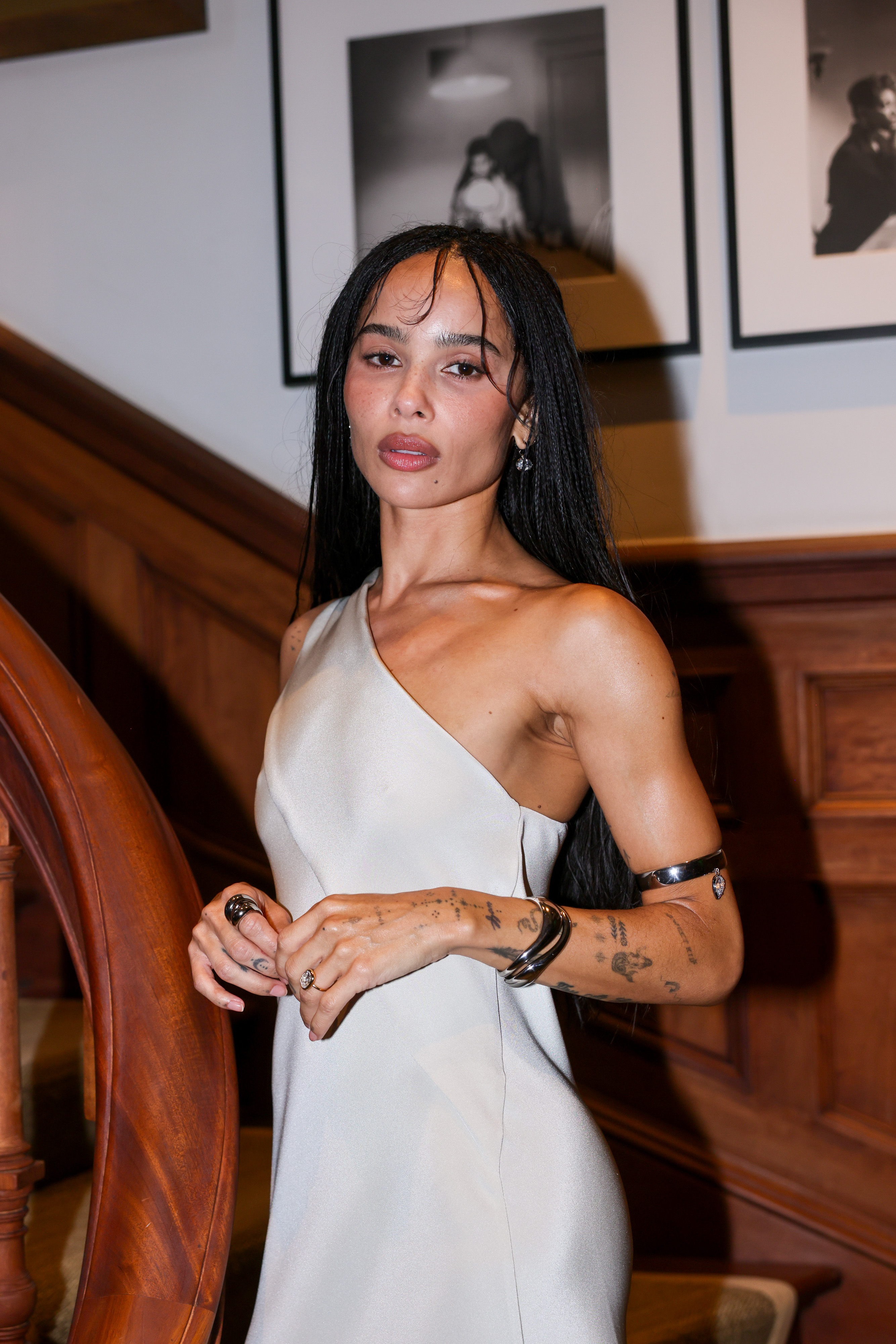 Zoe Kravitz attends Jessica McCormack's cocktail event at 7 Carlos Place on June 24, 2026 in London, England.