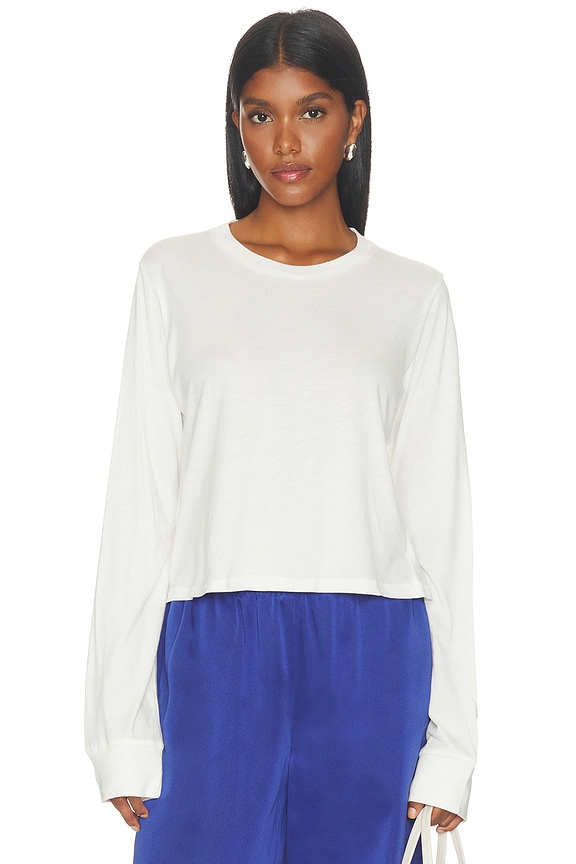Cotton Long Sleeve Boxy Tee