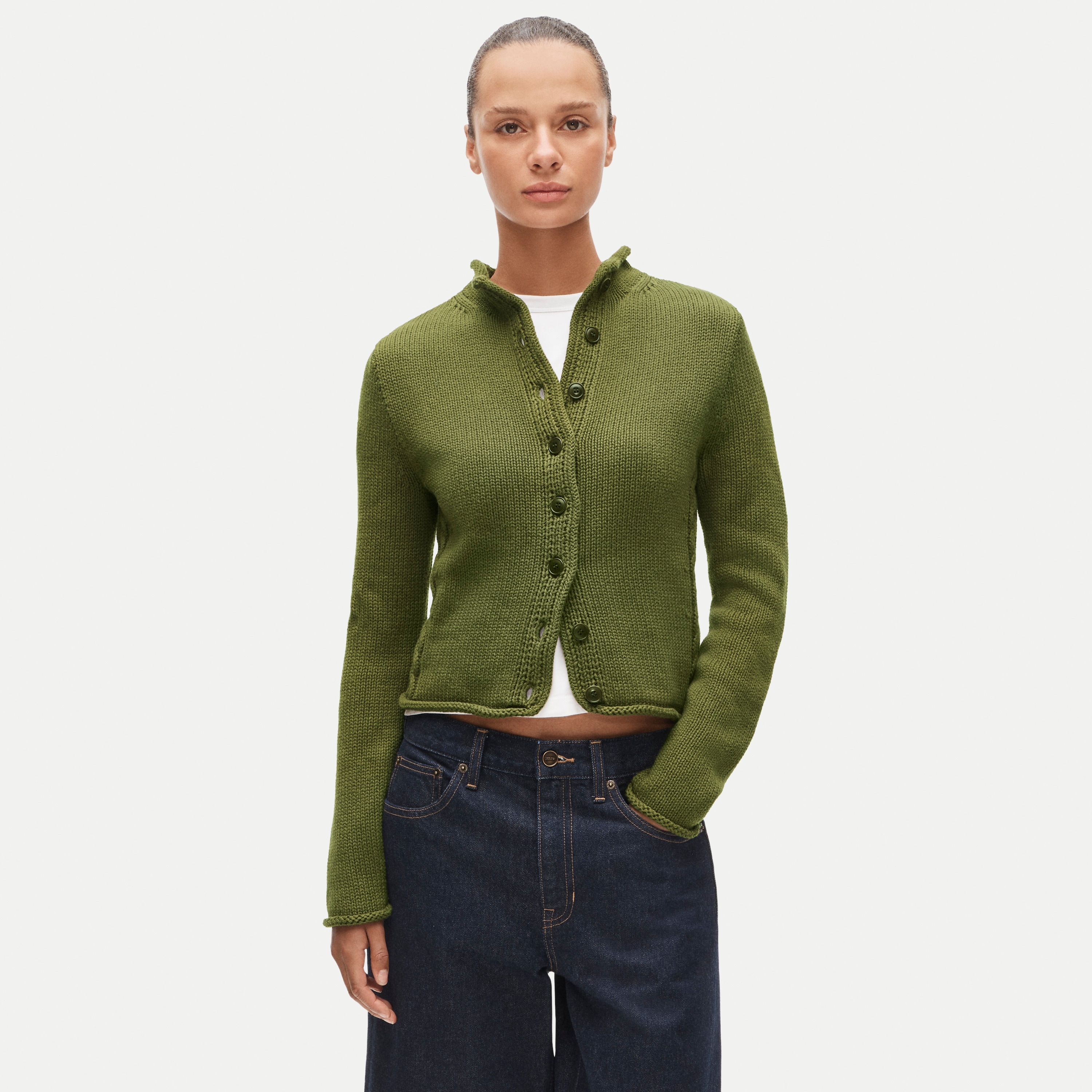 Rollneck&trade; Reversible Cardigan