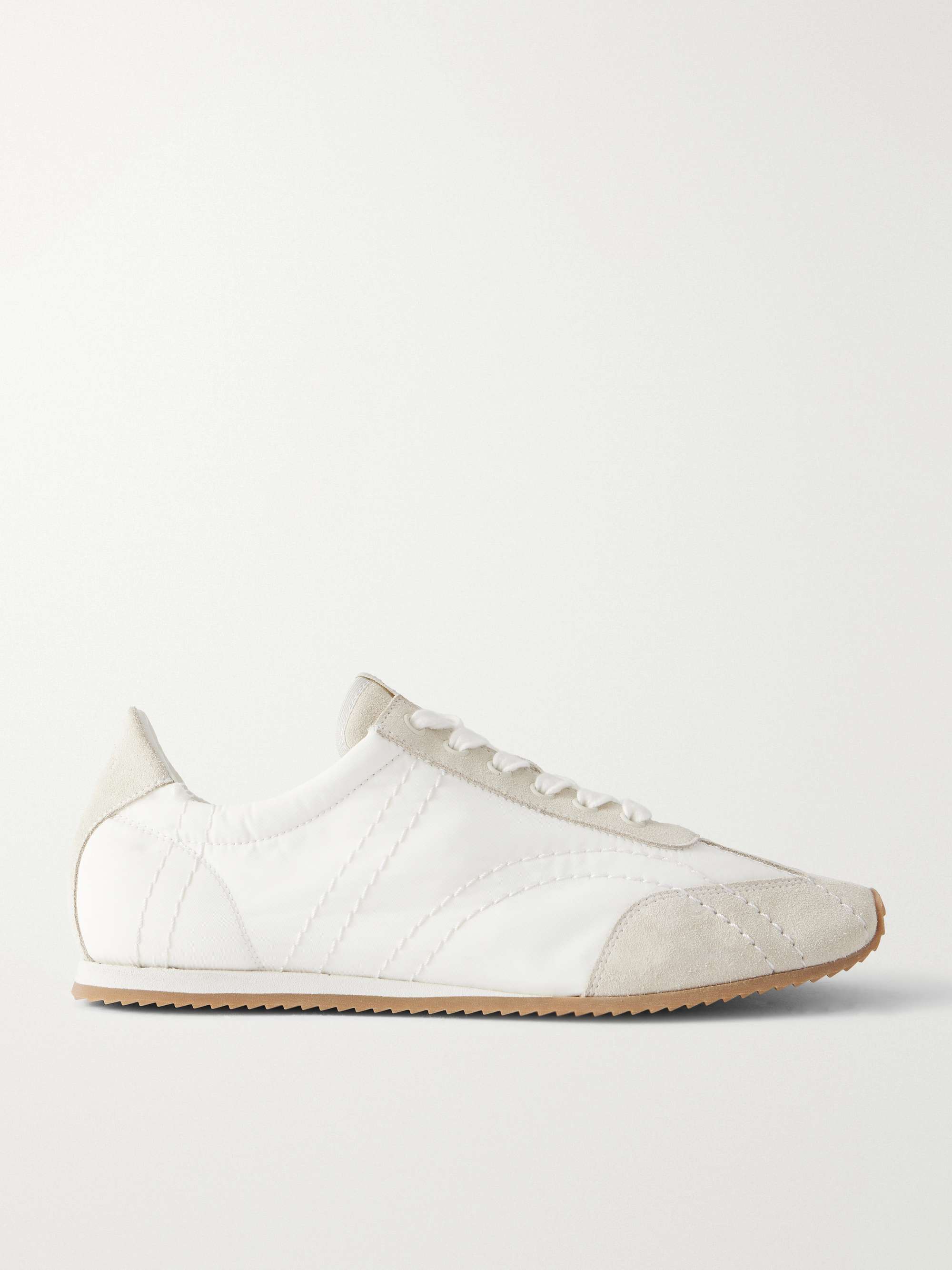 Flex Suede-Trimmed Shell Sneakers