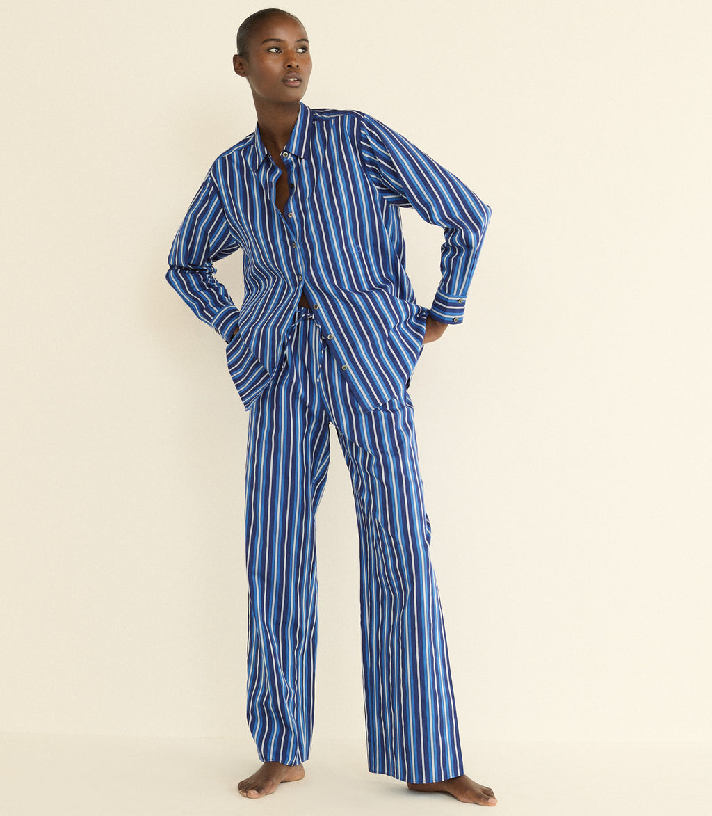 Lavona Drawstring Pant -- Marceau Stripe