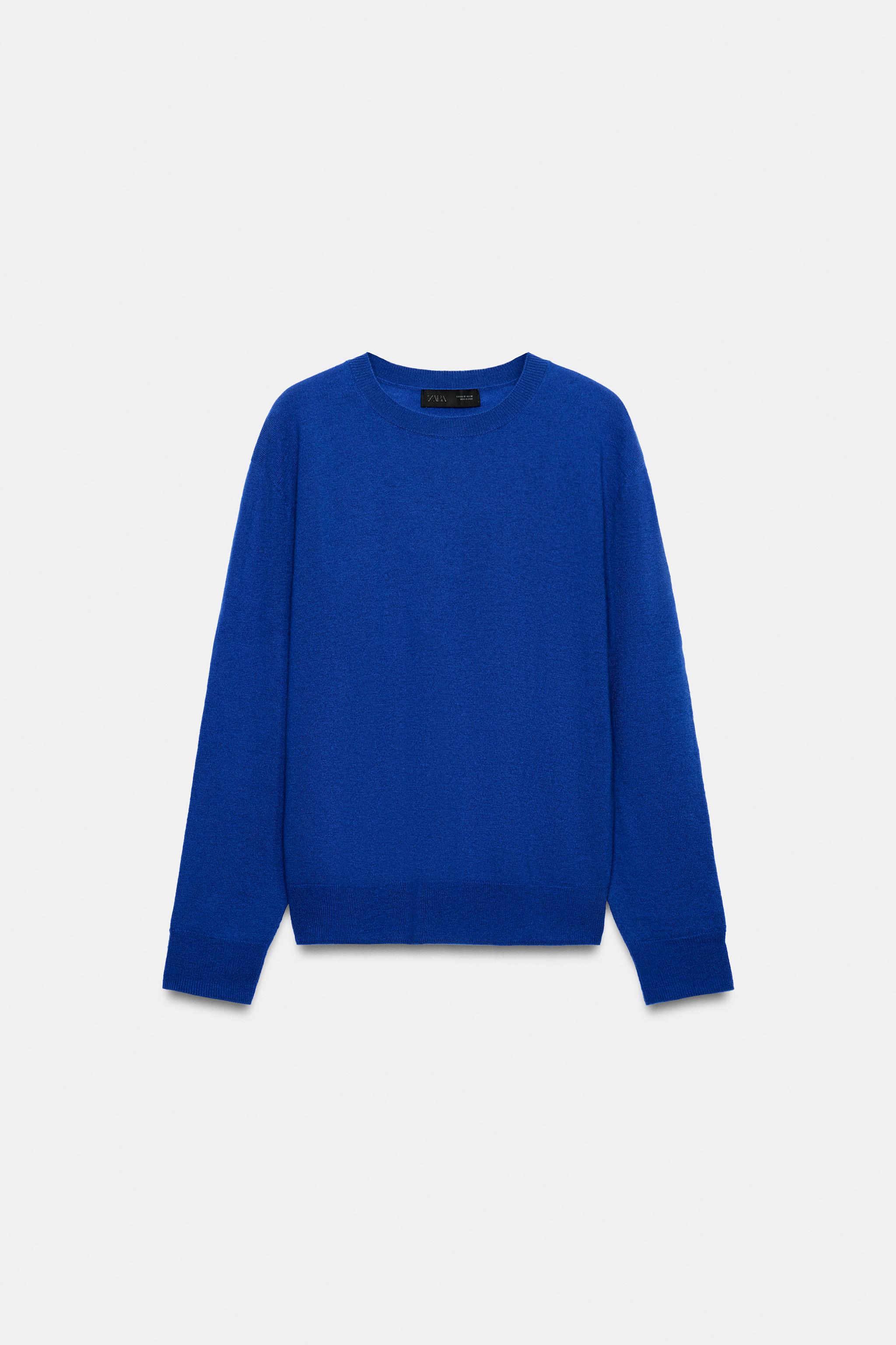 100% Extra-Soft Wool Jumper - Bluish - Xs