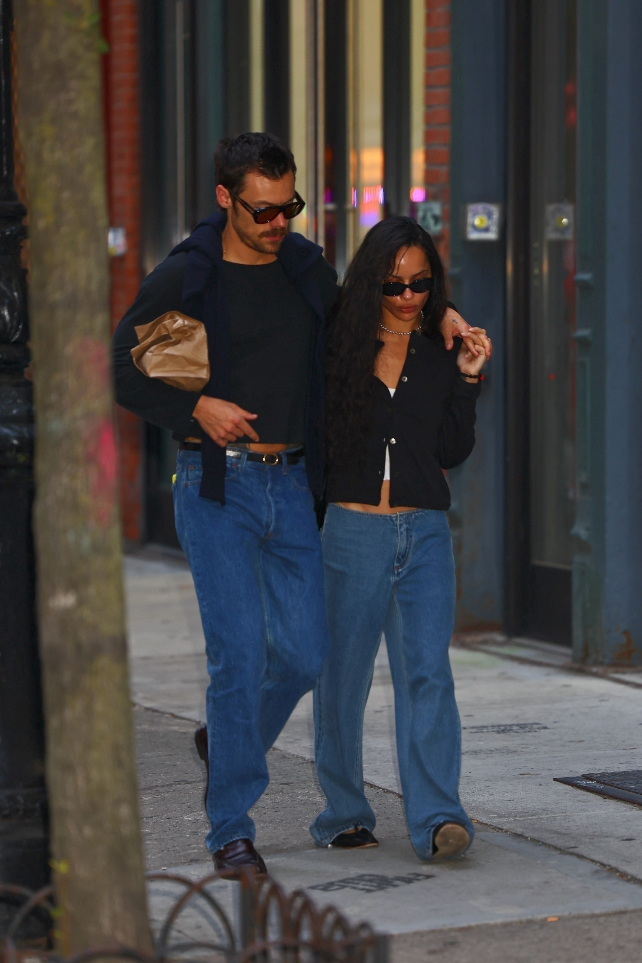 Zoe Kravitz wearing jeans