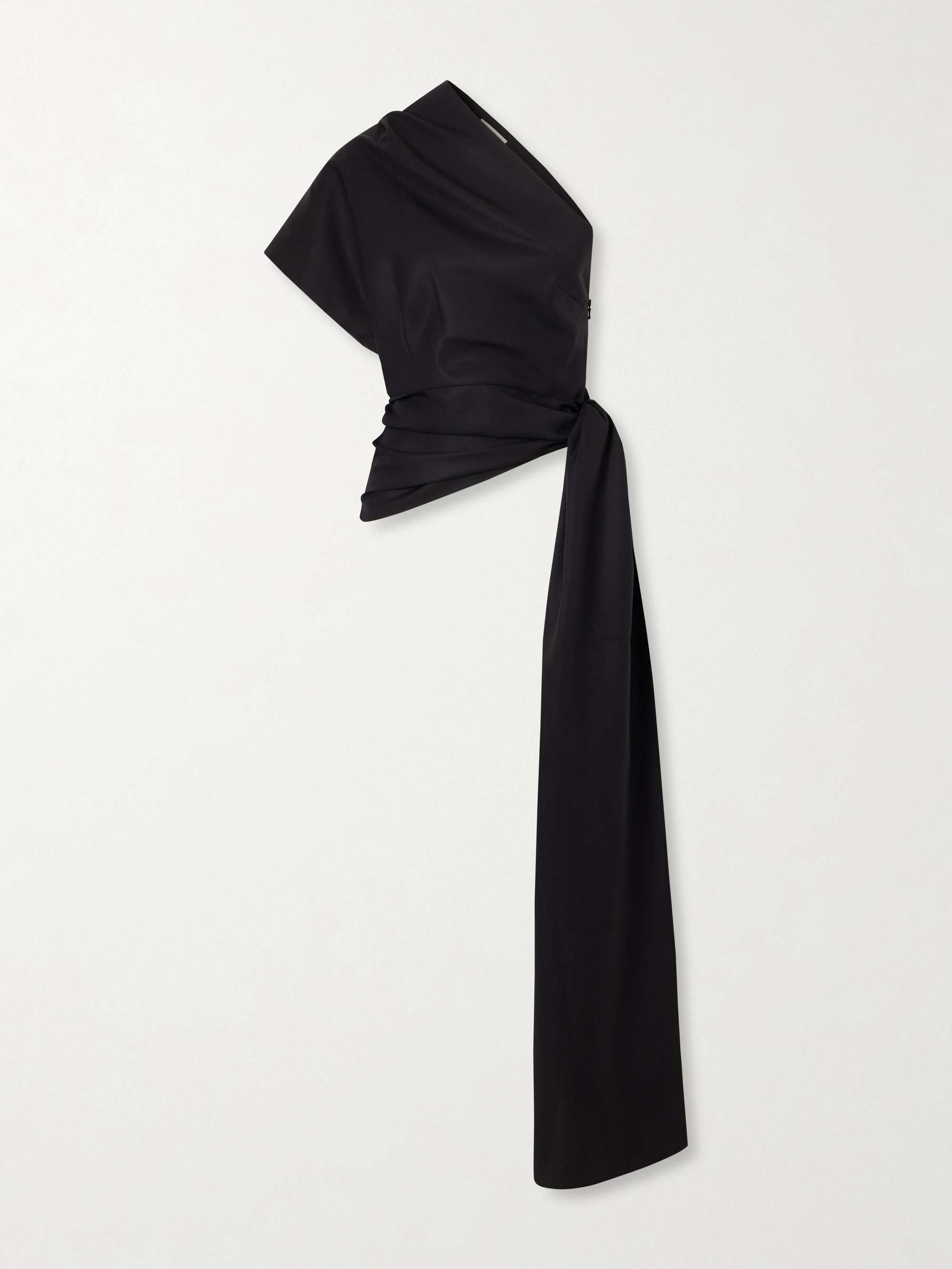 Marianne Asymmetric Silk-Twill Top