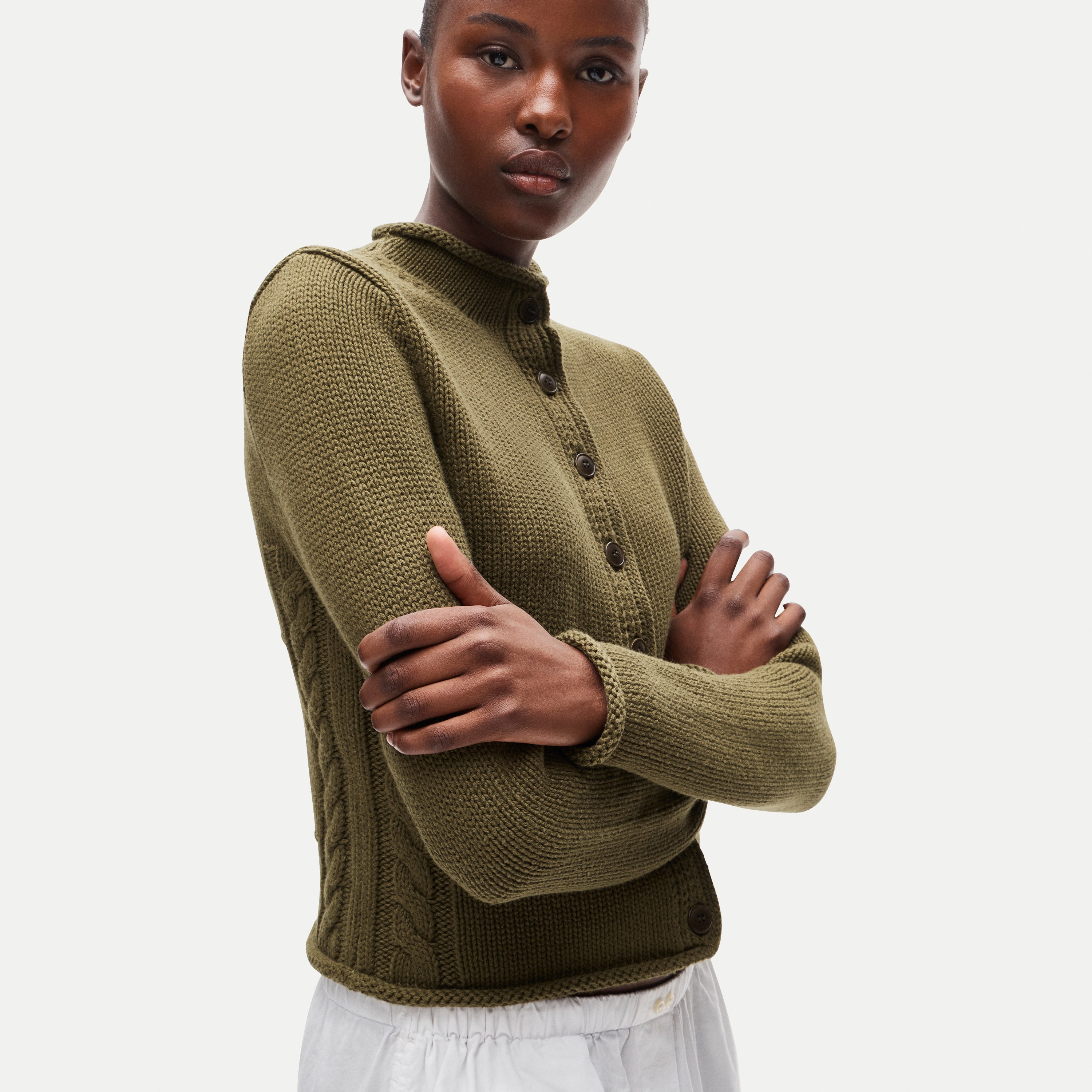 Rollneck&trade; Reversible Cardigan