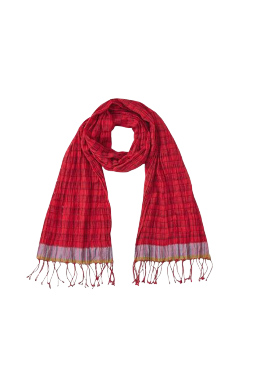 TOAST, Graph Paper Check Gauzy Scarf