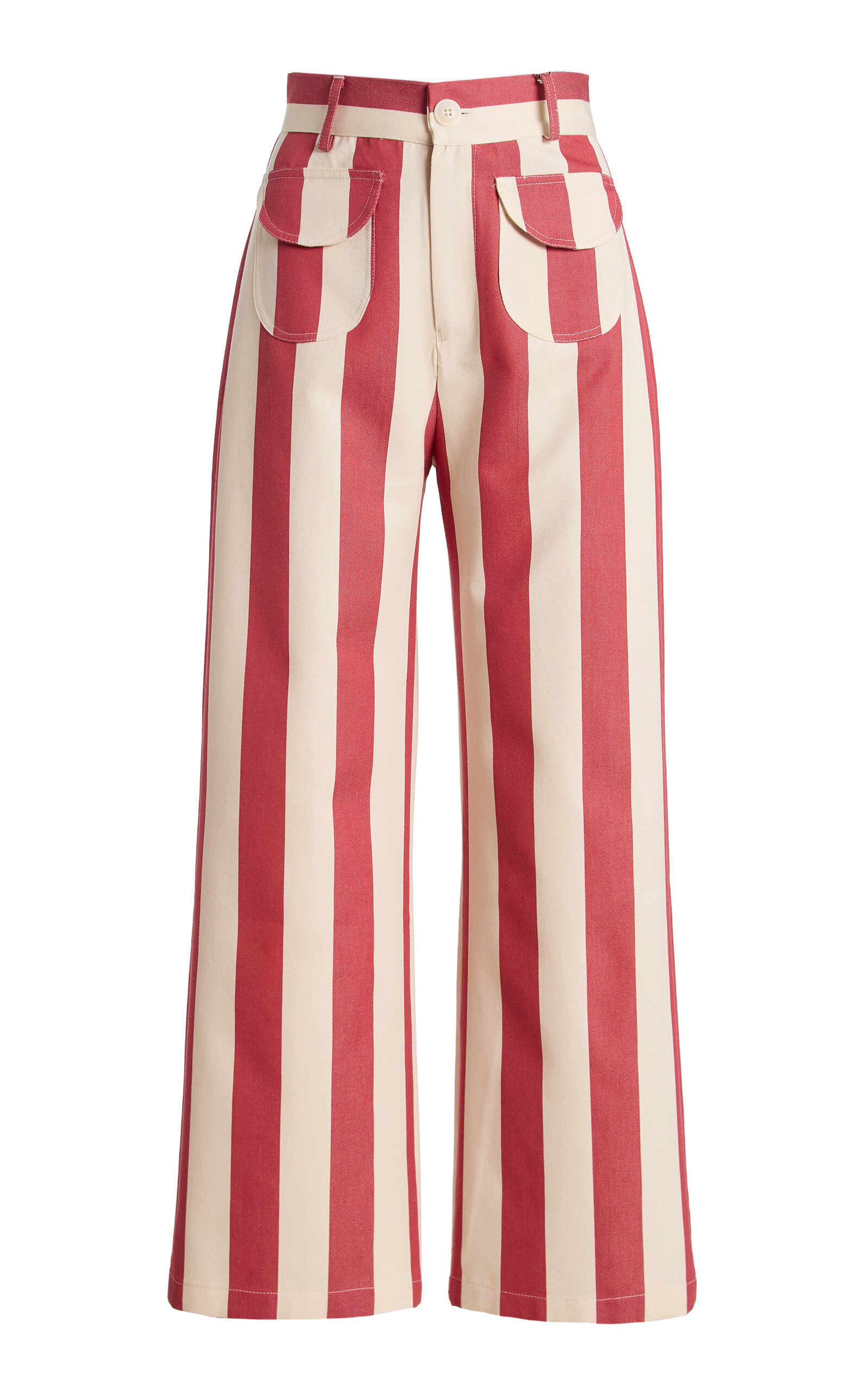 Exclusive Parasol Cotton Straight-Leg Pants
