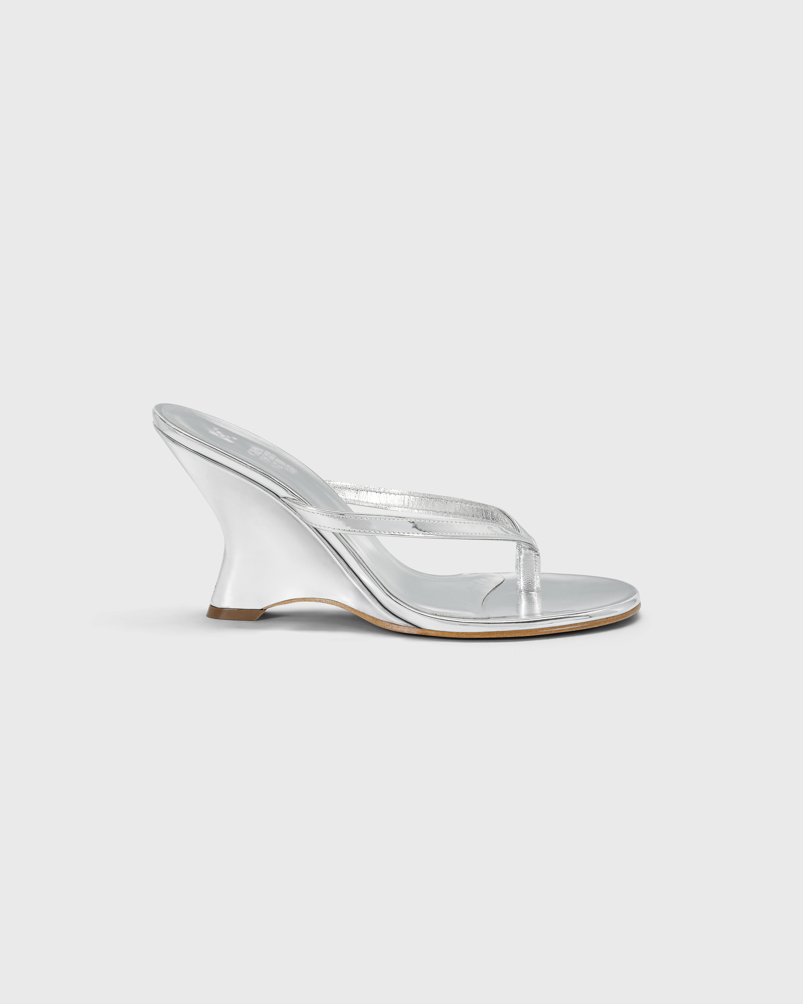 Muse Thong Wedge | Metallic Chrome - 36