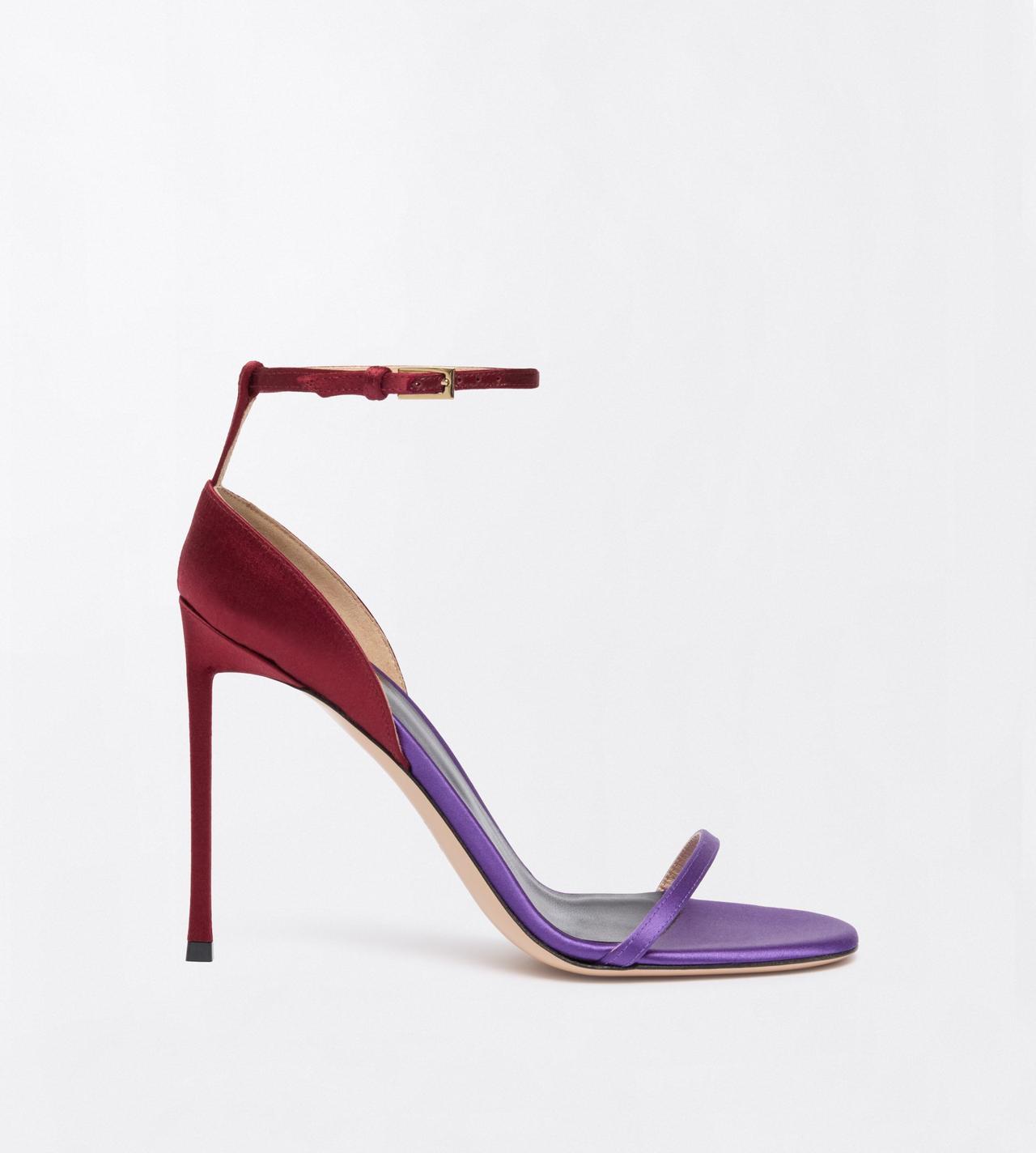 Tom Ford - Vertigo Satin Ankle Strap Stiletto Heel Sandal in Prism Violet and Pomegranate for Women - Size 36