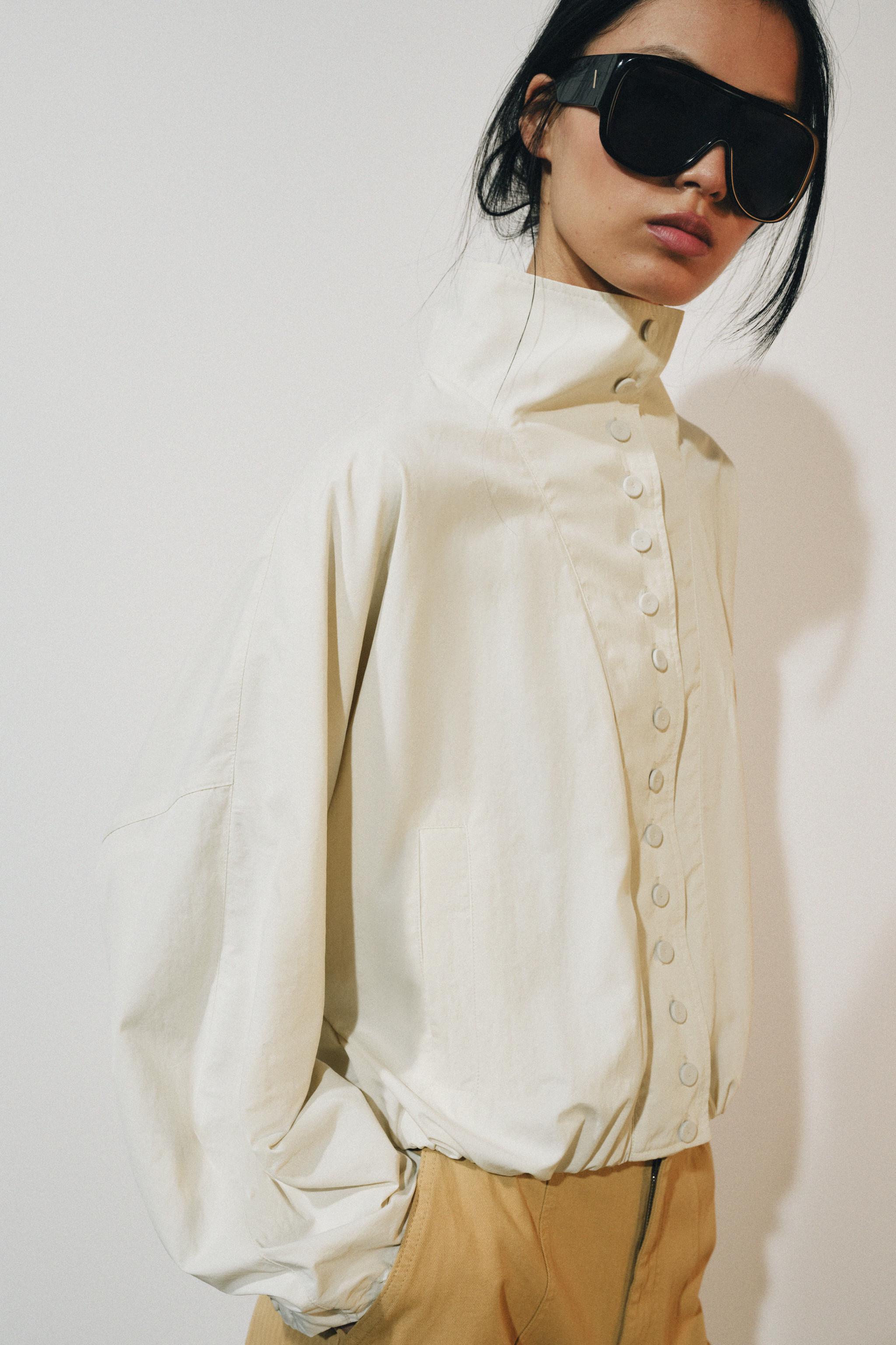 Zw Collection Nylon Jacket - Ecru - Xs