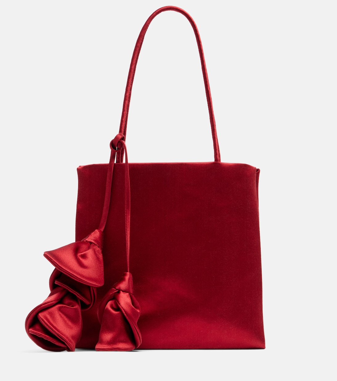 Julia Satin Shoulder Bag  in Red - Magda Butrym