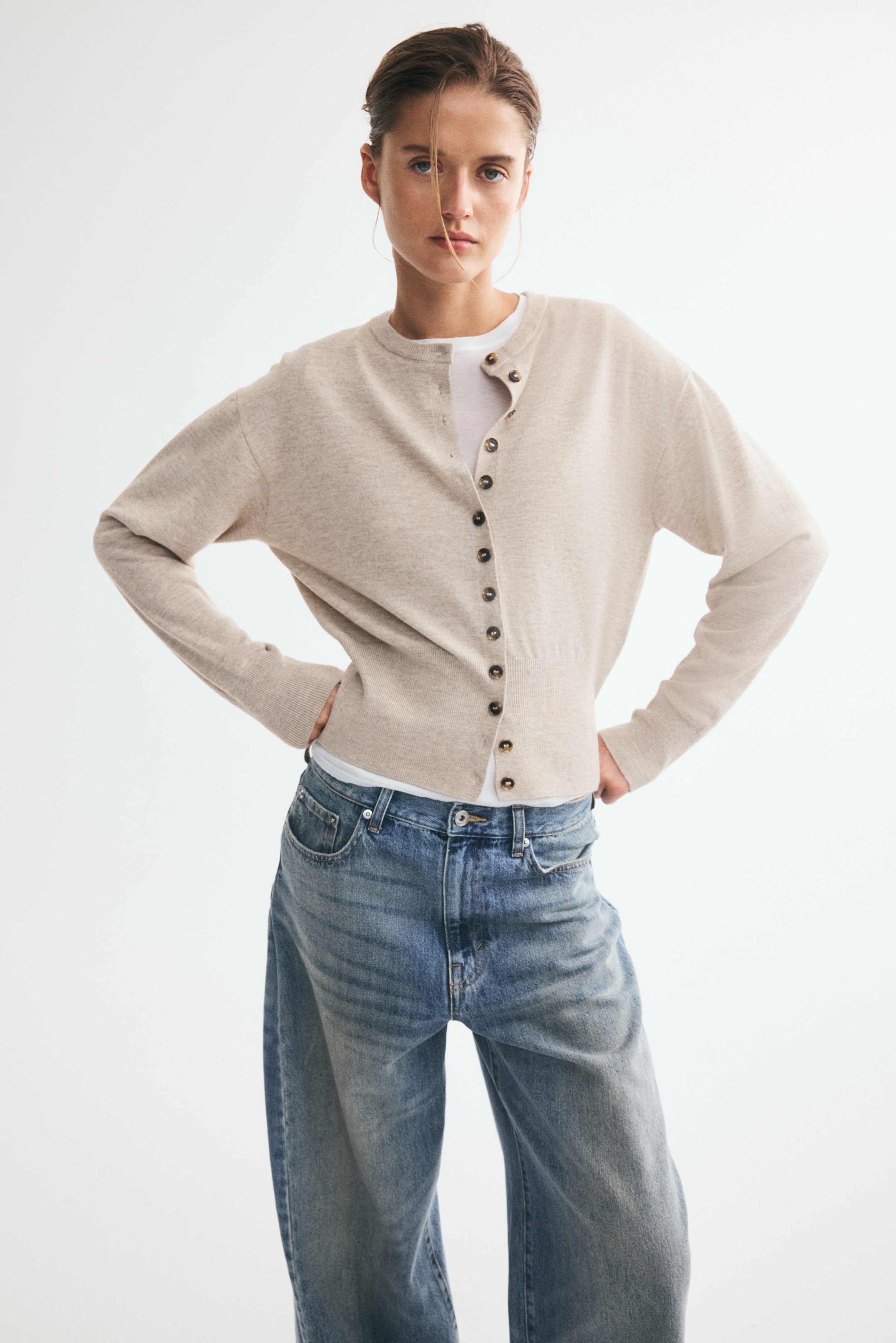 Fine-Knit Cardigan