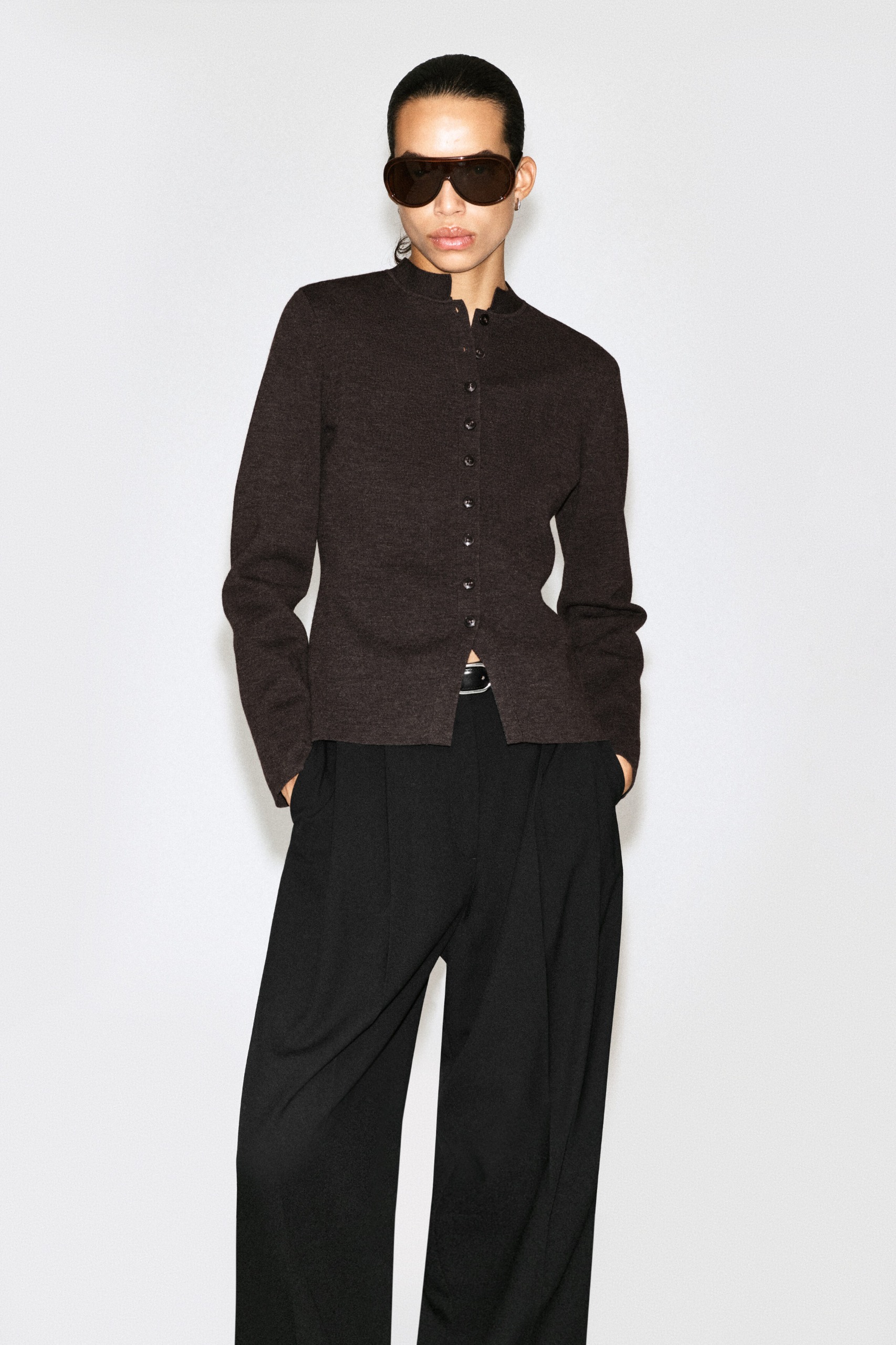 Merino Wool-Blend Cardigan