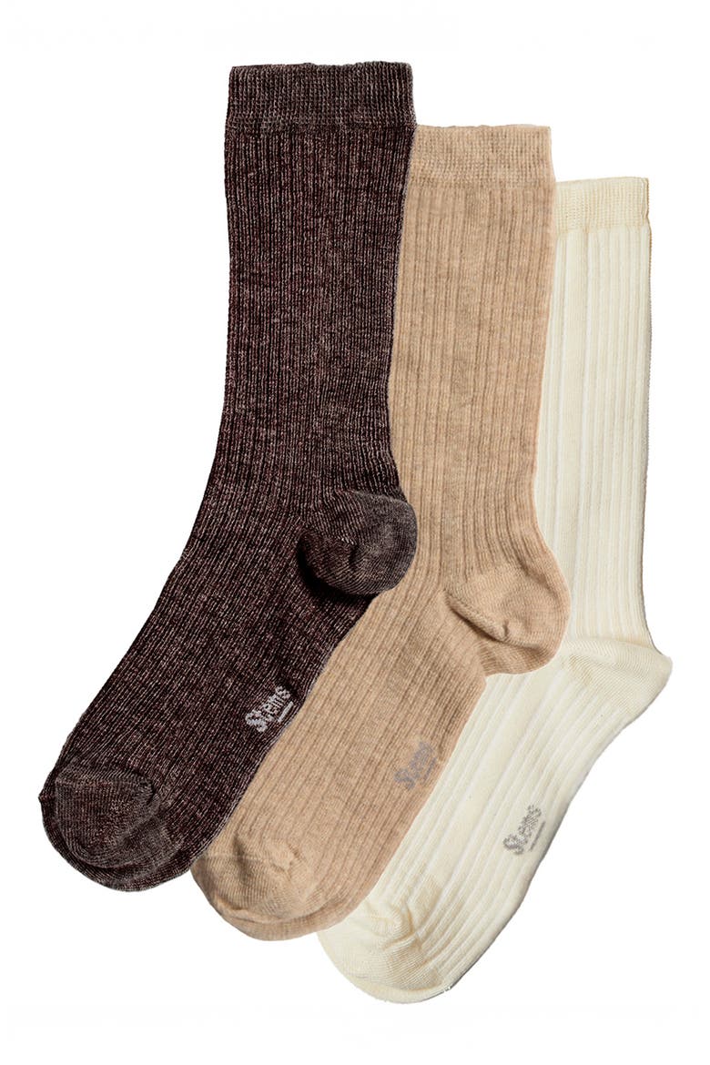 Assorted 3-Pack Cotton & Cashmere Blend Crew Socks