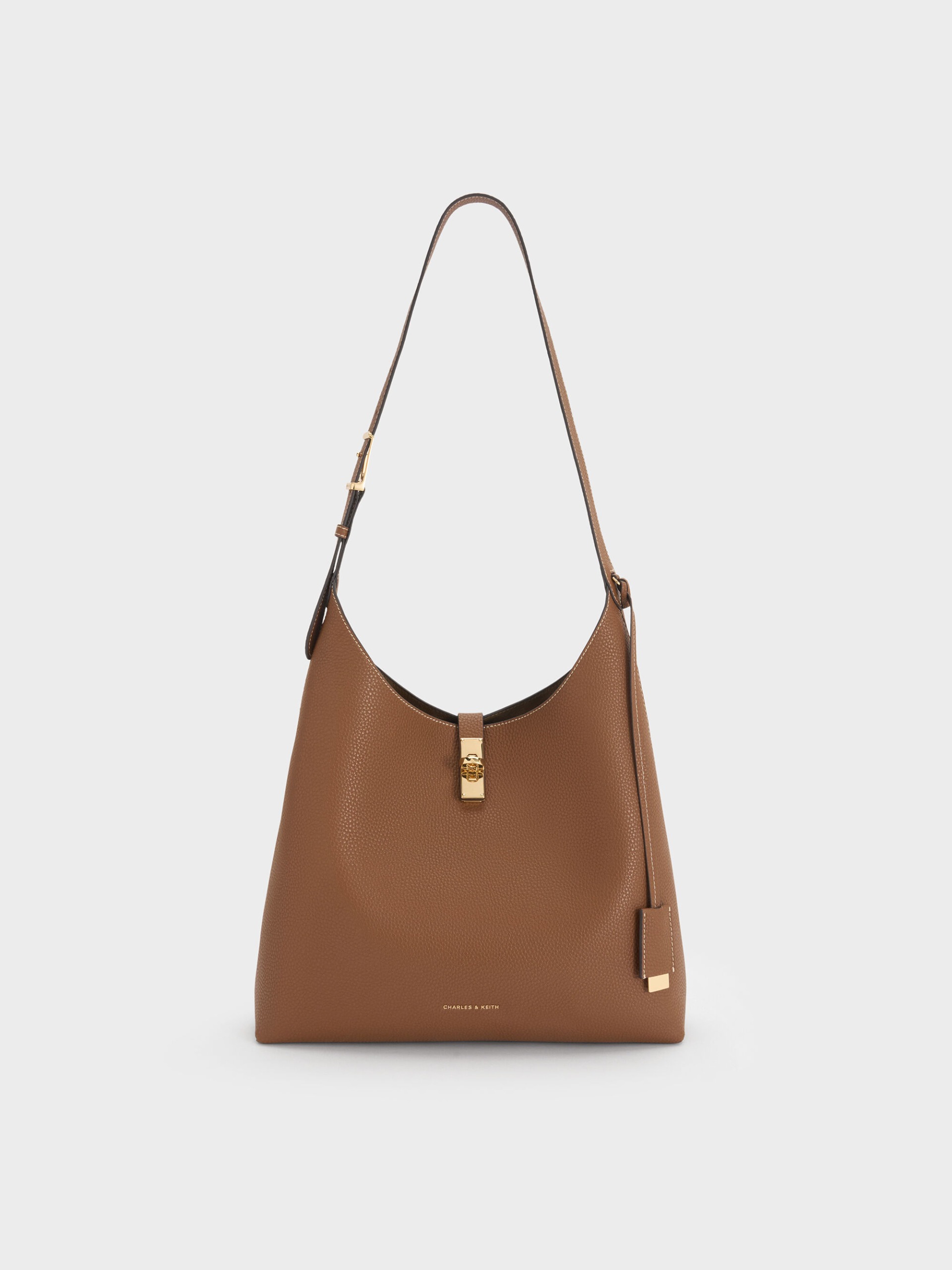 Charles & Keith, Chance Turn-Lock Hobo Bag