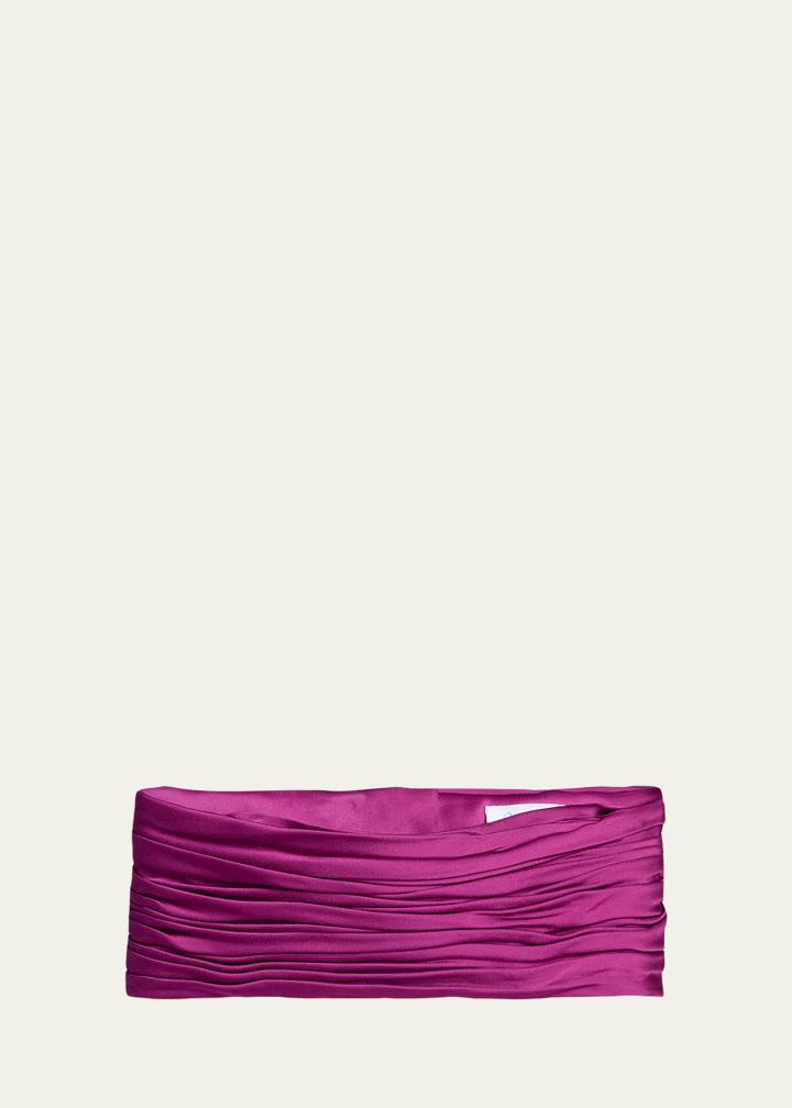 Ruched Satin Cummerbund Waistband