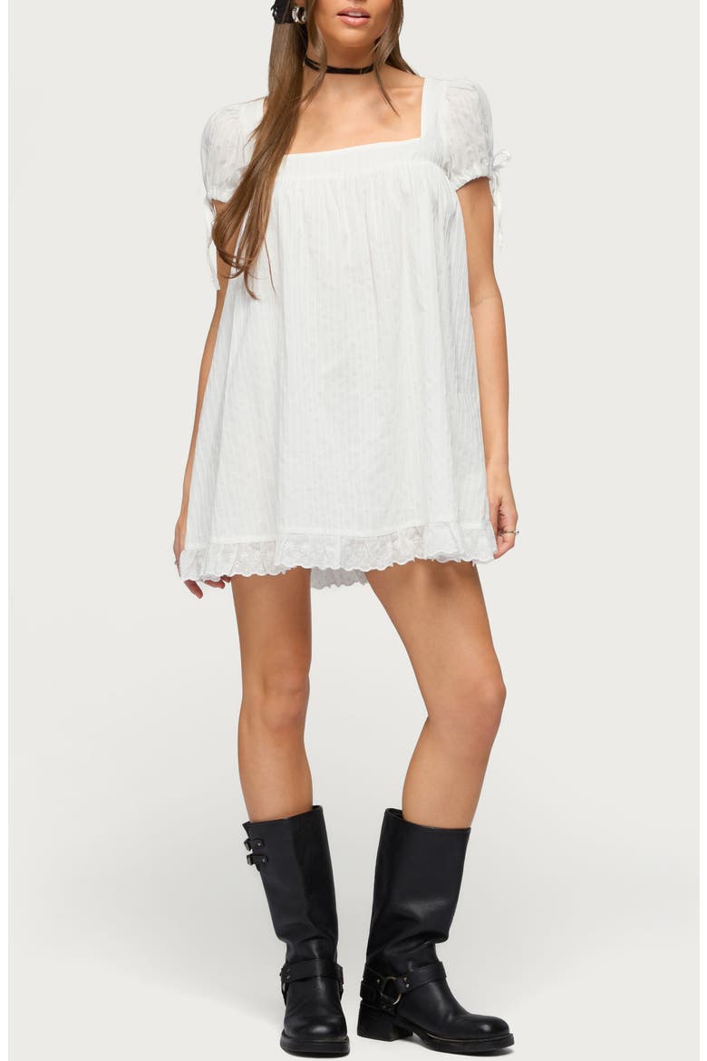 Eyelet Embroidery Minidress
