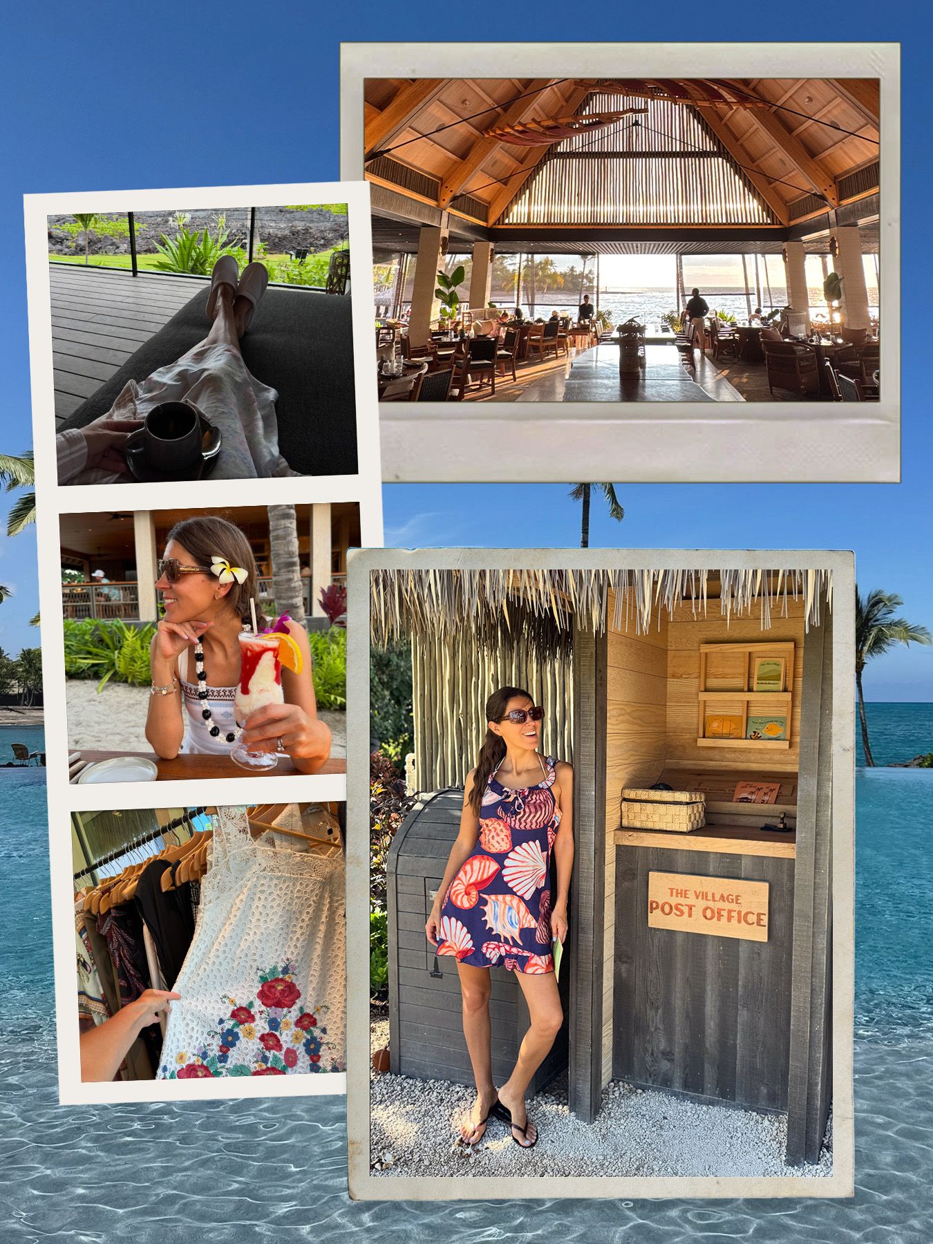 Fashion editor, Judith Jones at Kona Village, Hawaii