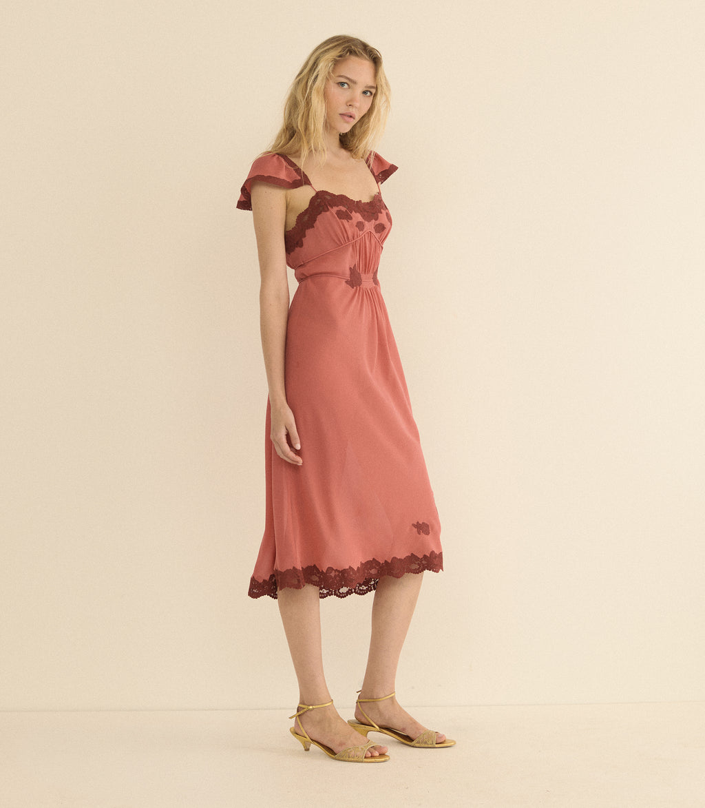 Corielle Dress -- Mirage Pink