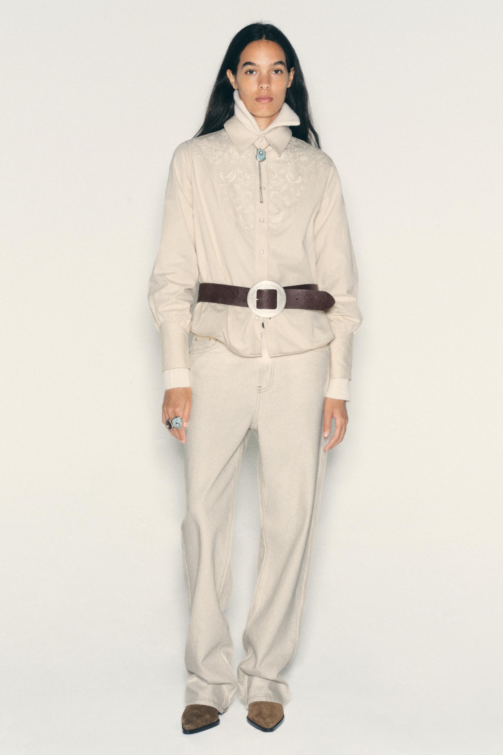 Z1975 Regular High-Waist Jeans - Ecru - 4