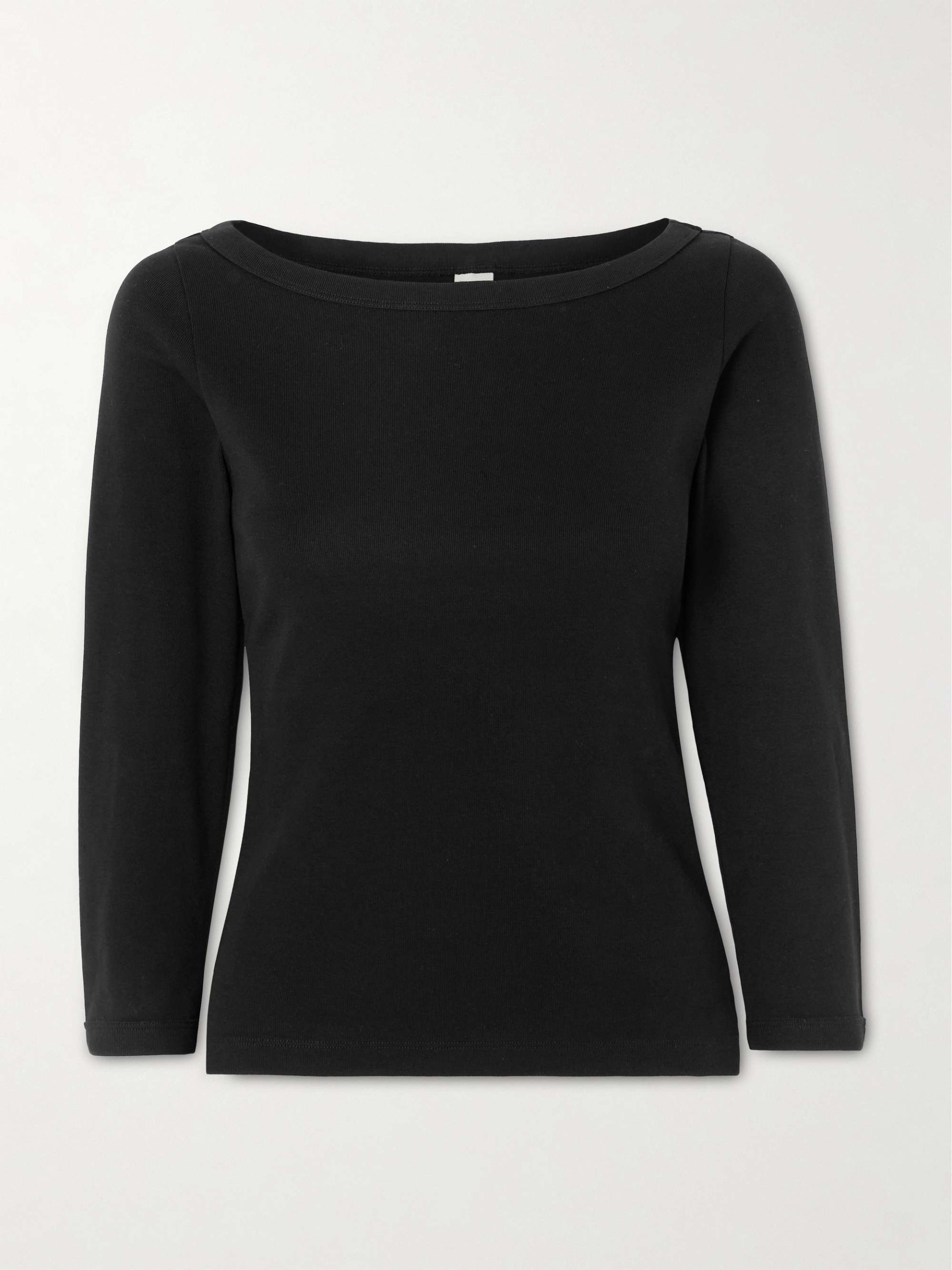 Steffi Ribbed Organic Cotton-Jersey T-Shirt