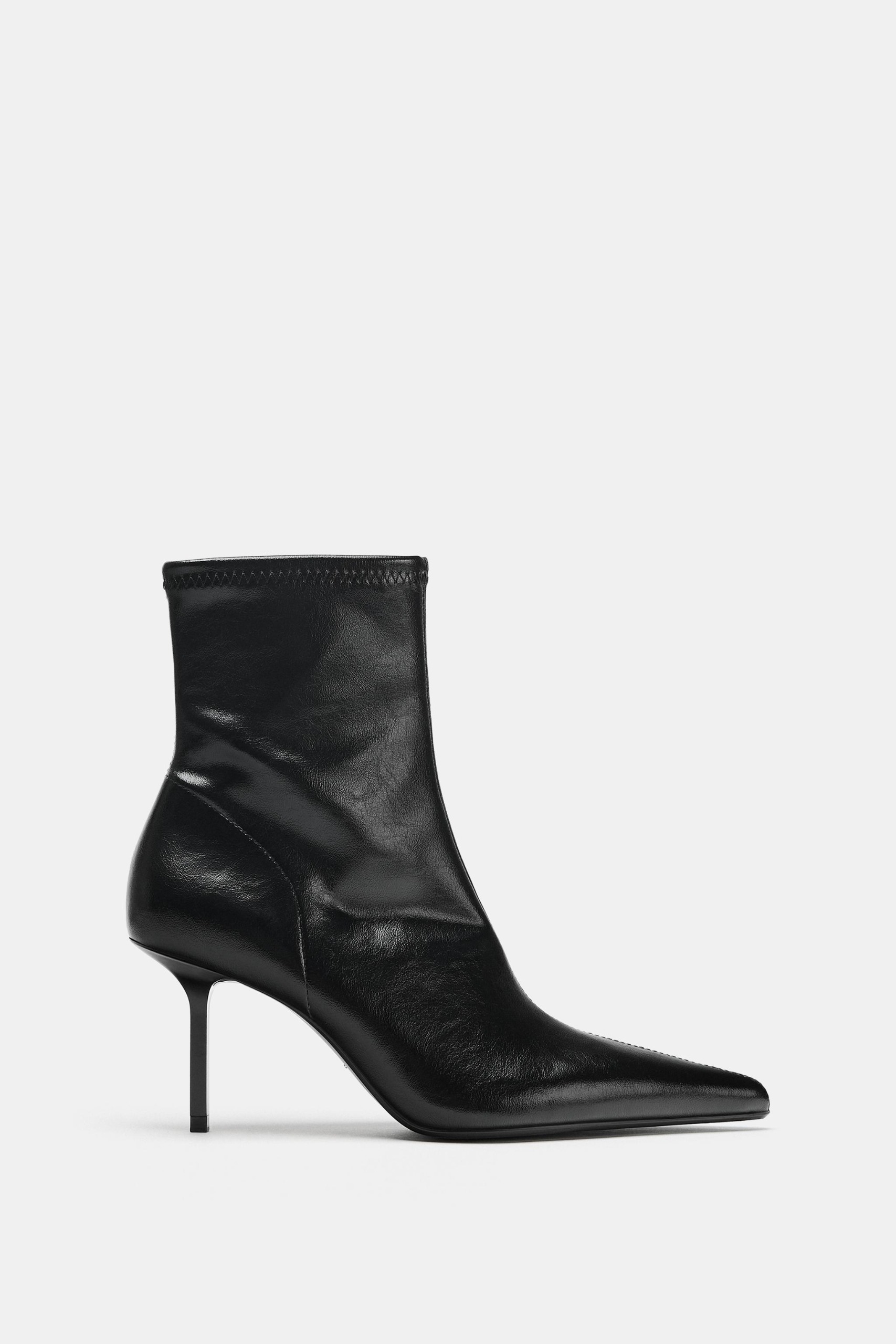 Heeled Ankle Boots - Black - 5