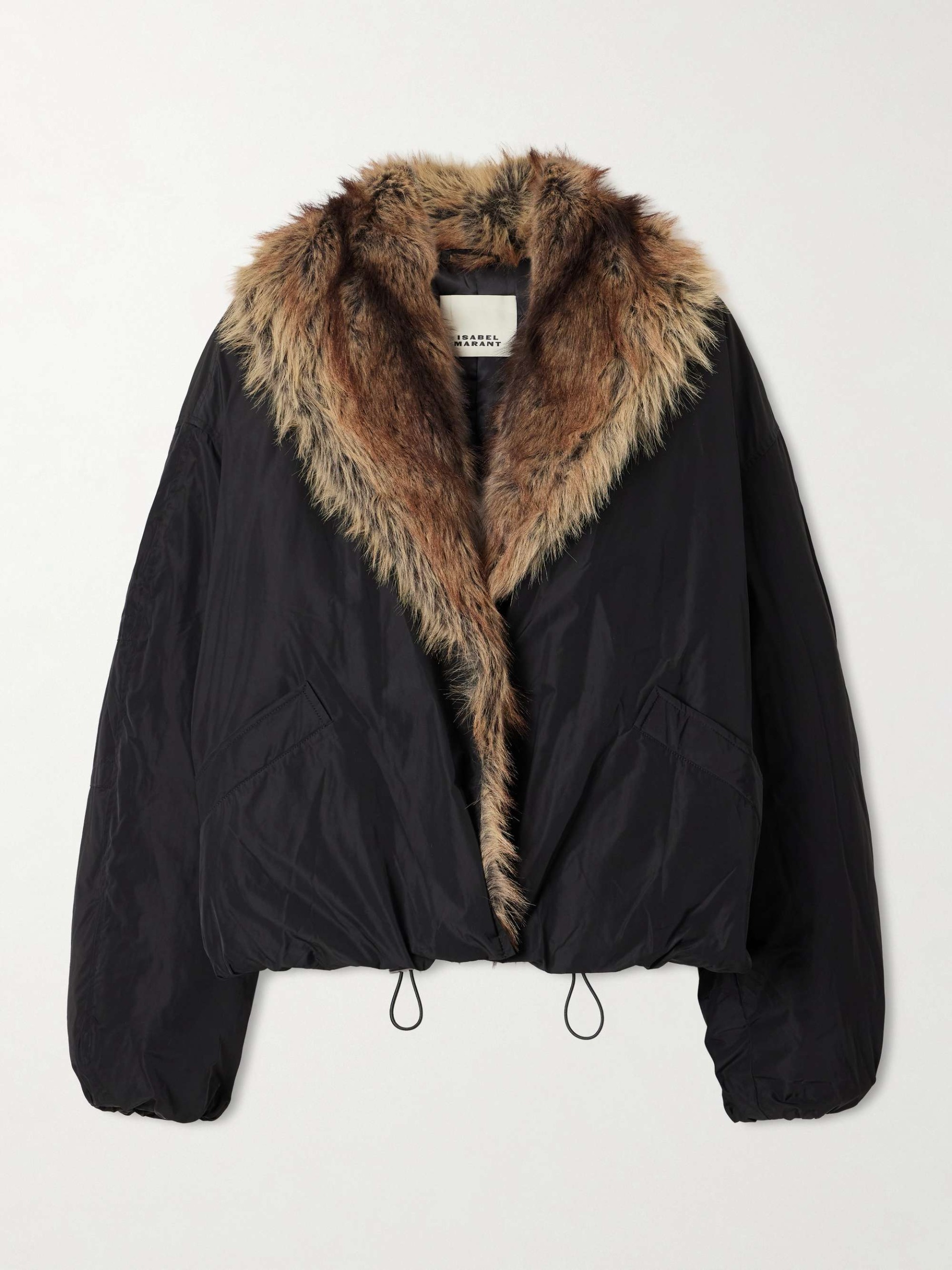 Charone Reversible Plush-Trimmed Shell Jacket