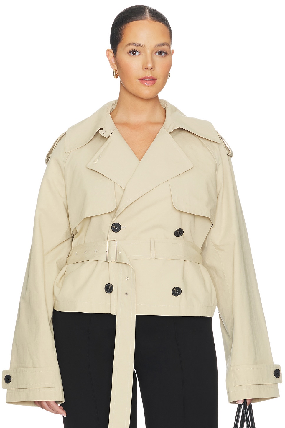 Kimmi Cropped Trench Jacket
