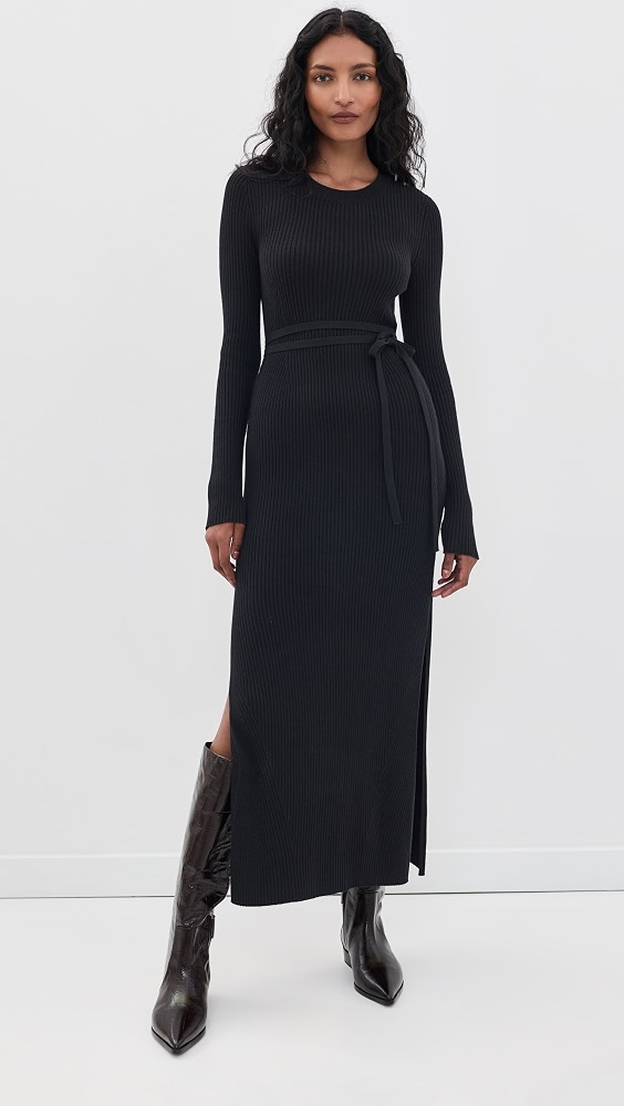 Georgie Maxi Sweater Dress - Black