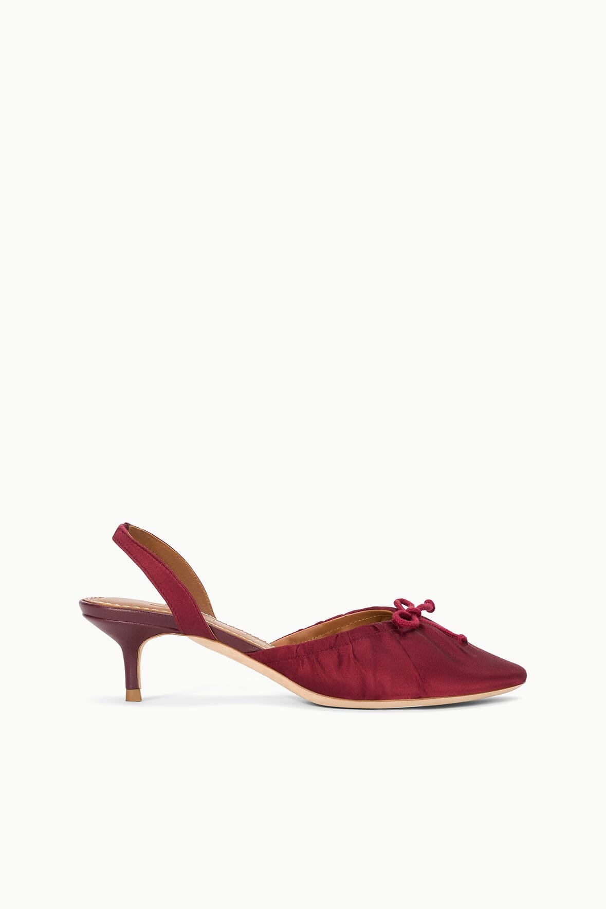 Alba Ballet Slingback | Oxblood Satin Red - Size 35